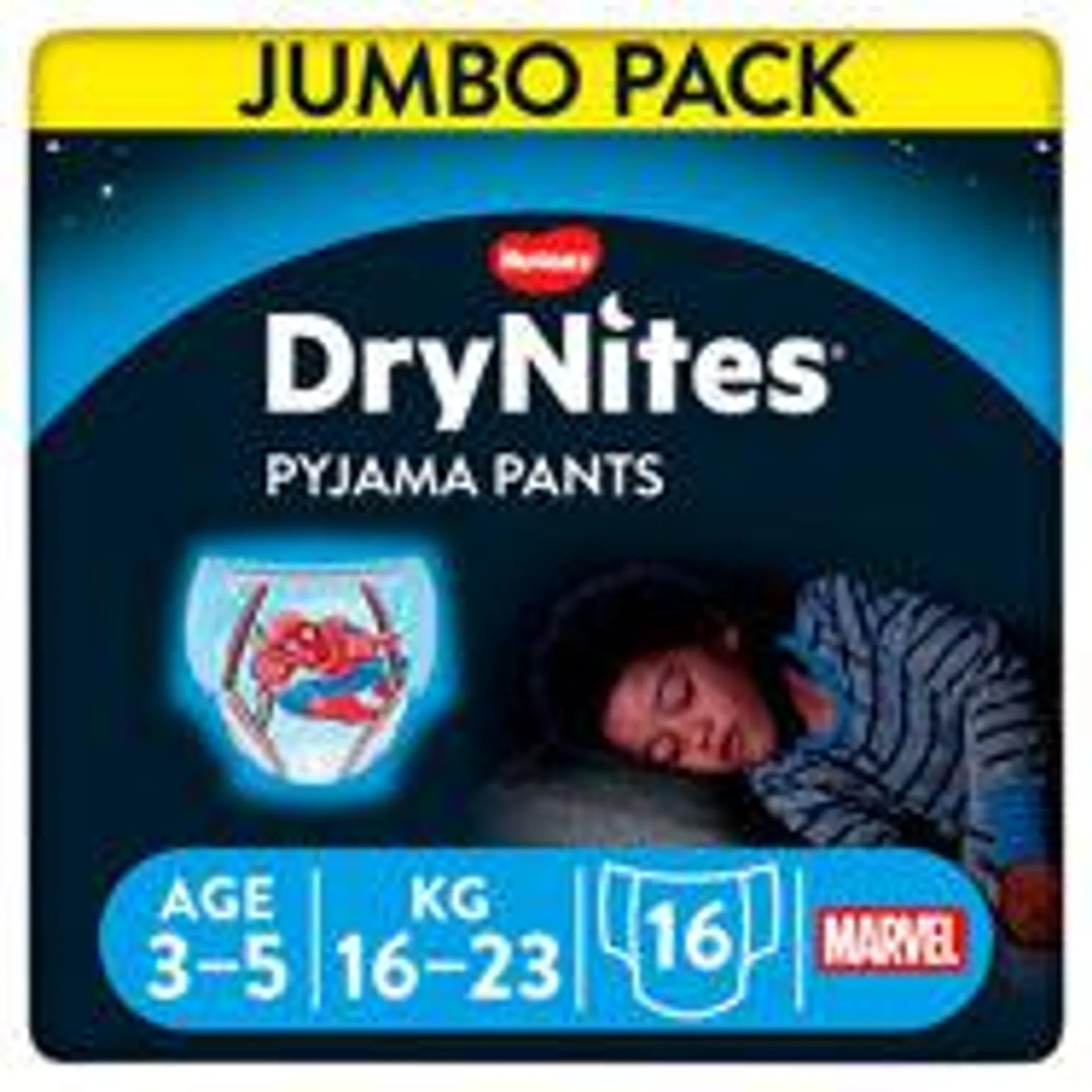 Huggies DryNites®, Pyjama Pants®, Boy, 3-5 Years, Jumbo, 16 Pants