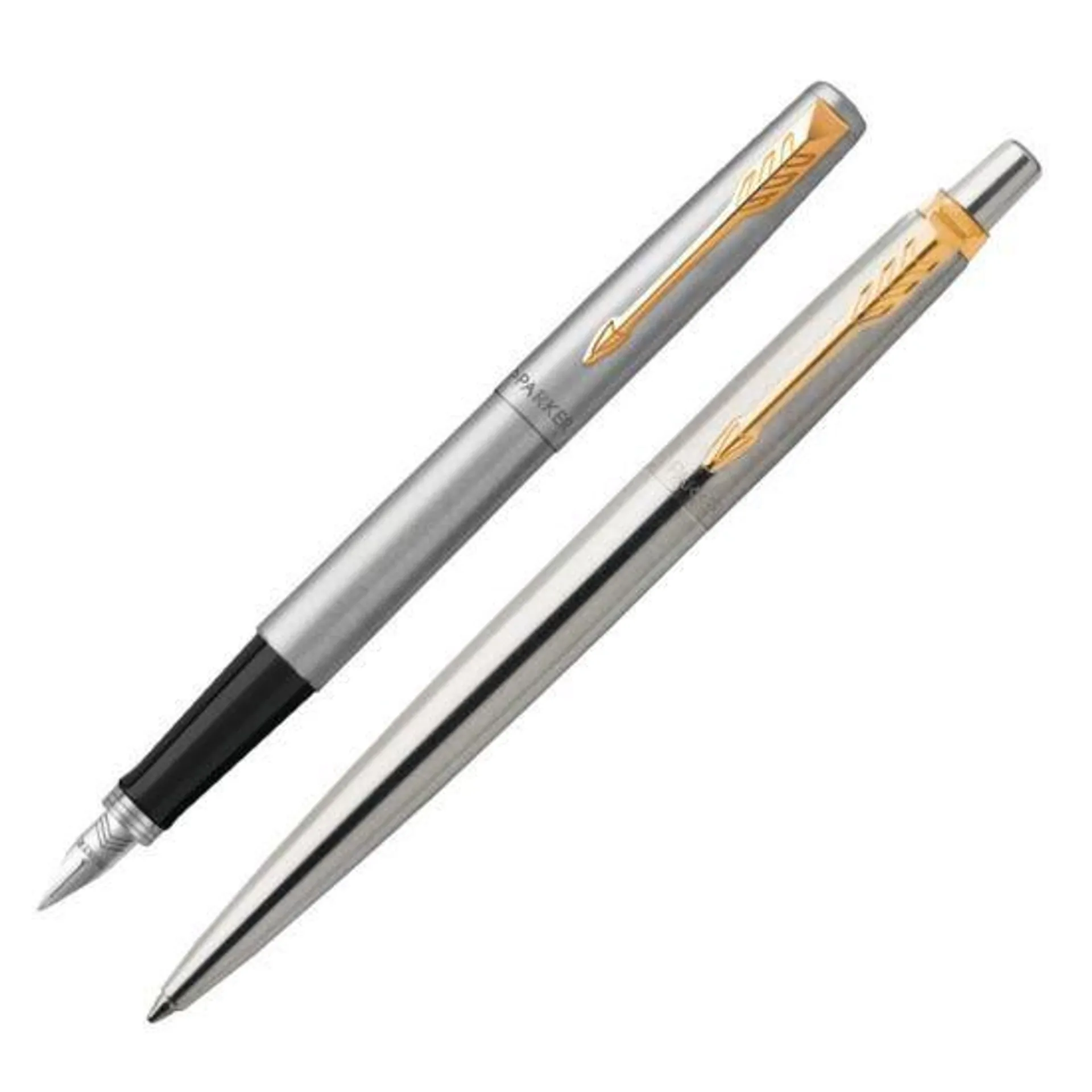 Parker Jotter Duo Gift Set Gold Trim with Ballpoint Pen and Fountain Pen