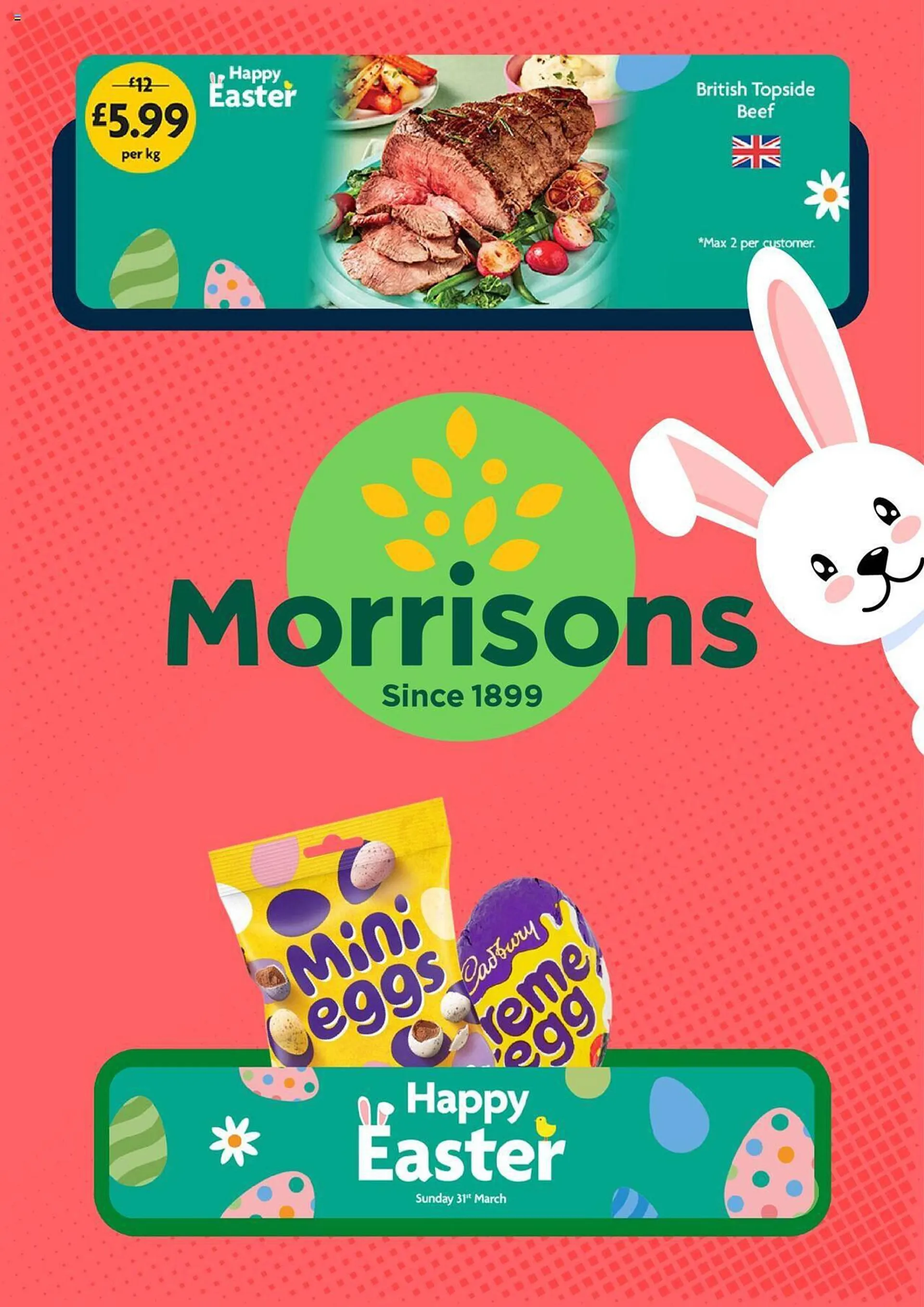 Morrisons leaflet from 25 March to 31 March 2024 - Catalogue Page 1