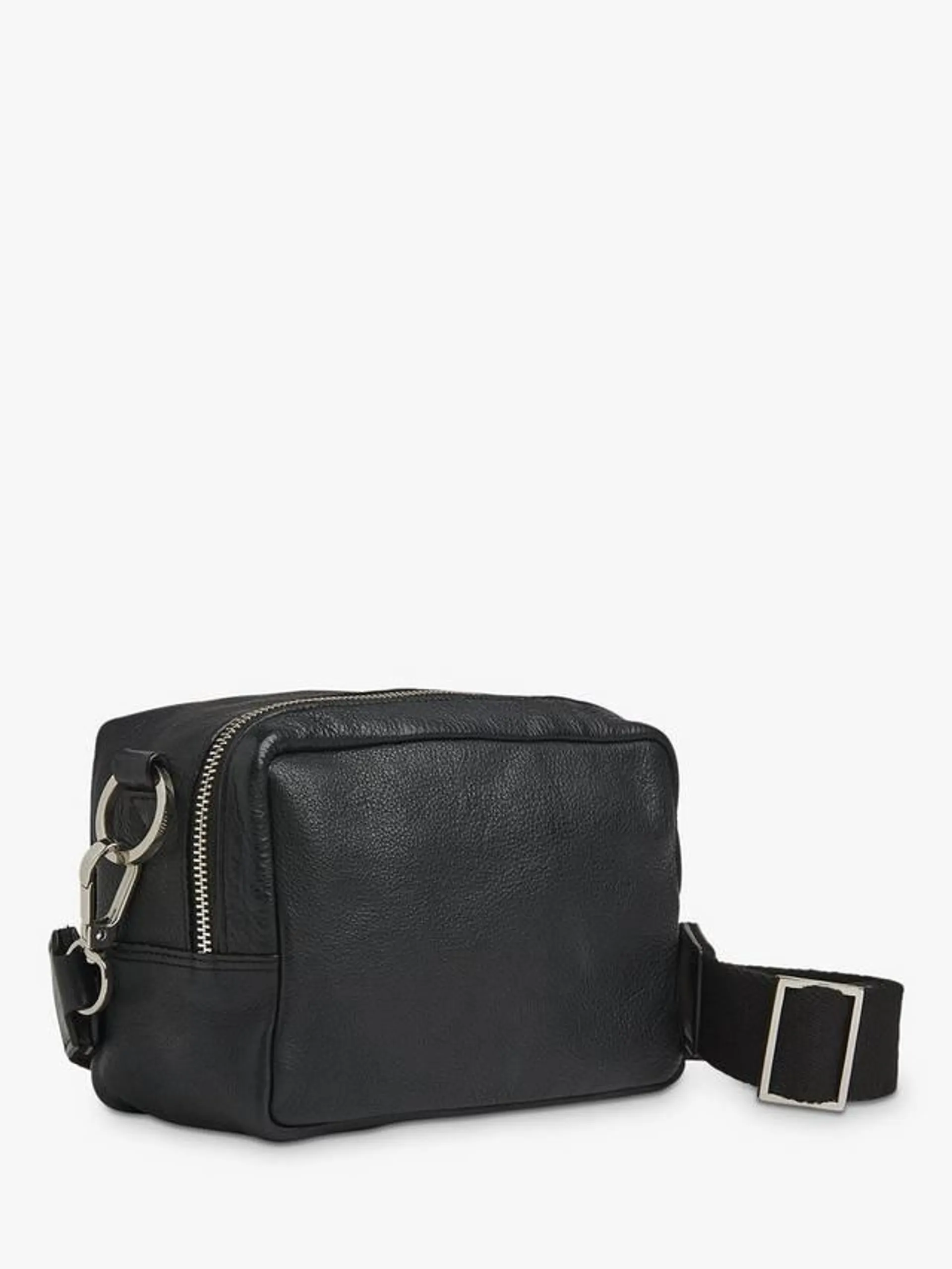 Bibi Leather Cross Body Bag, Black, One Size