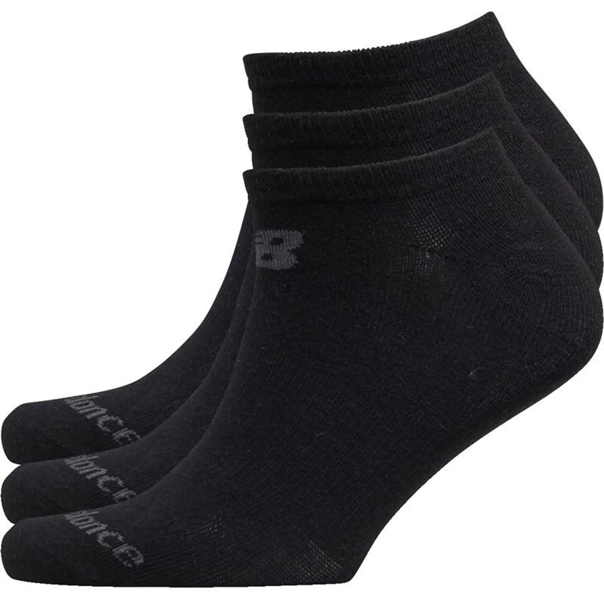 New Balance Three Pack No Show Socks Black