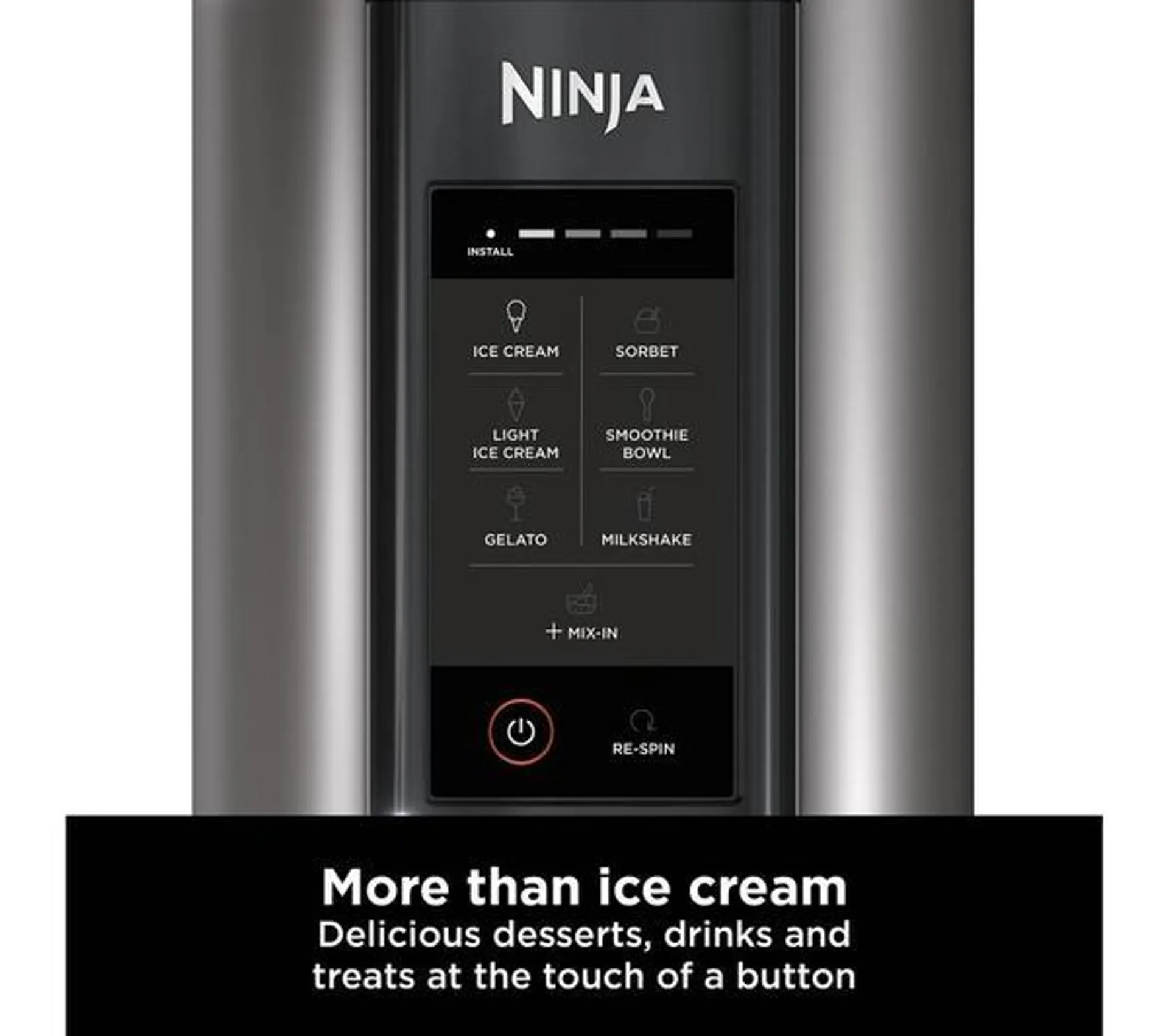 NINJA Creami NC300UK Ice Cream & Frozen Dessert Maker – Black & Silver