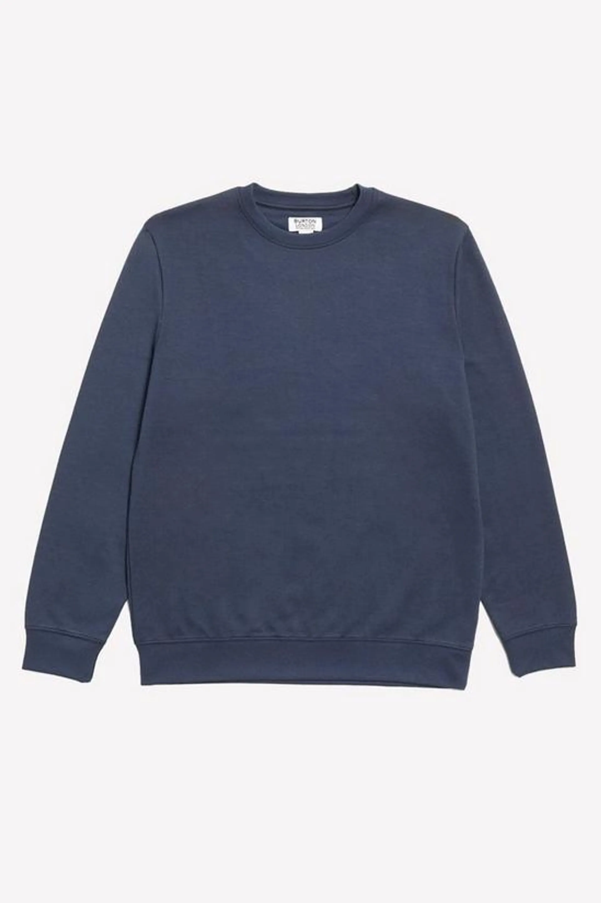 Navy Interlock Double Faced Crew Neck Sweat