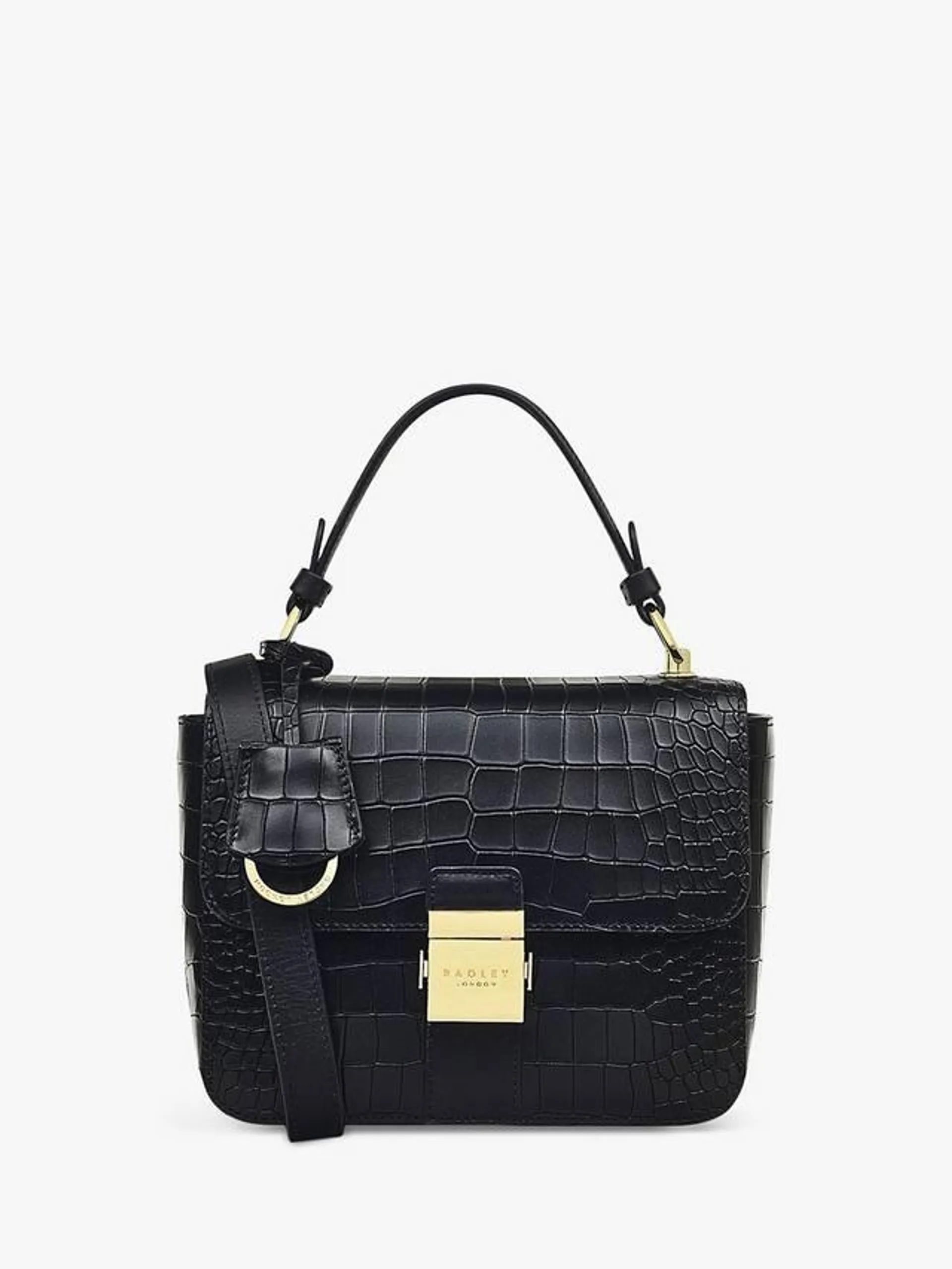 Hanley Close Faux Croc Medium Flap Over Grab Bag