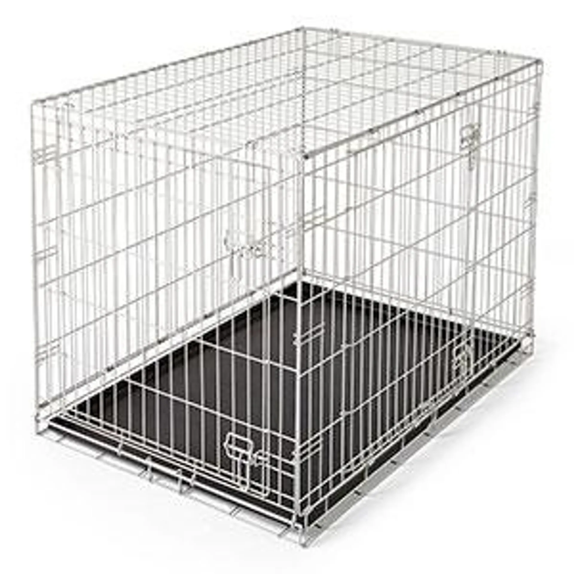 Pets at Home Double Door Dog Crate Large Grey