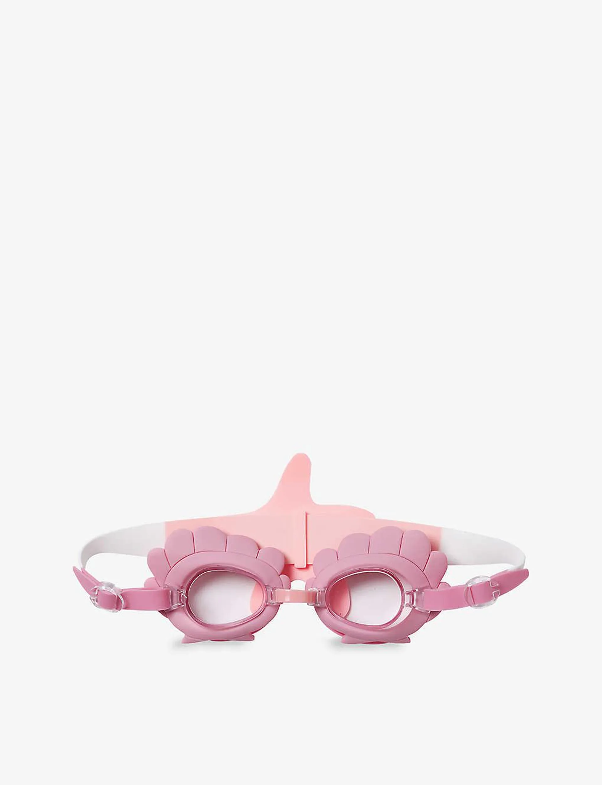 Starfish-embellished silicone swim goggles