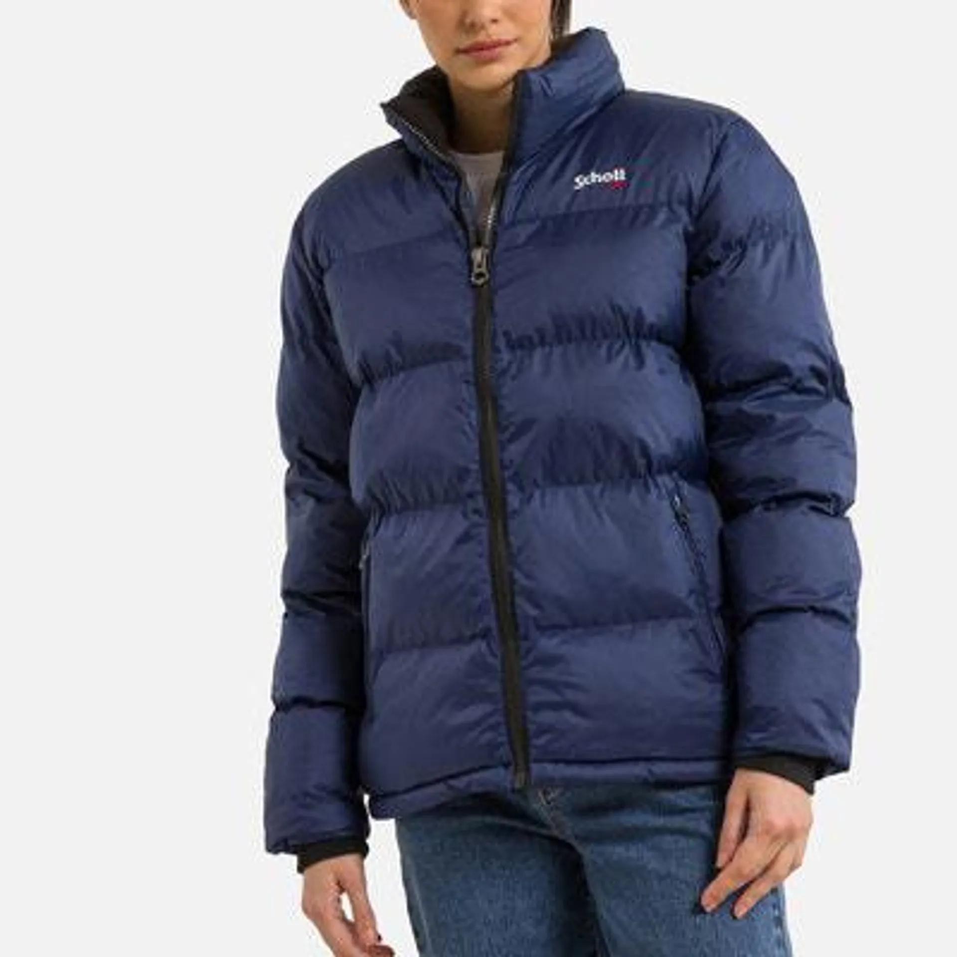 Padded Puffer Jacket with Embroidered Front