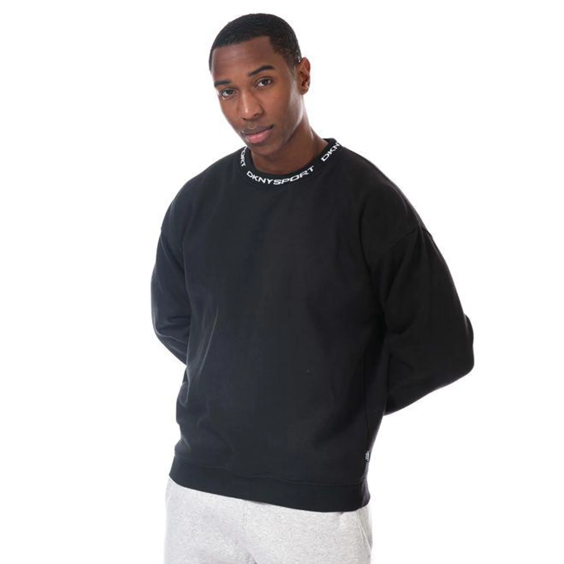 DKNY Mens Kisco Relaxed Sweatshirt in Black