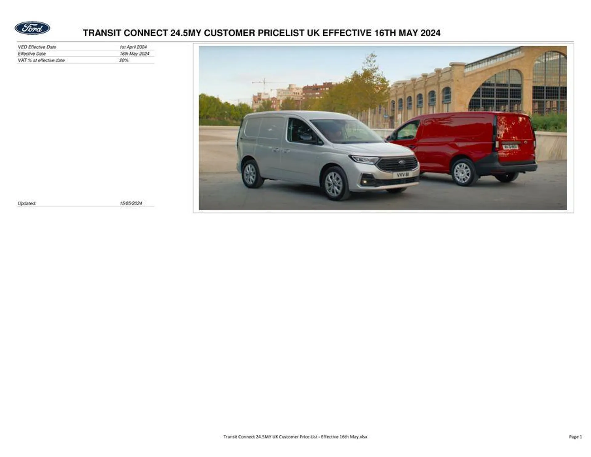 All-New Ford Transit Connect from 17 May to 31 December 2024 - Catalogue Page 1