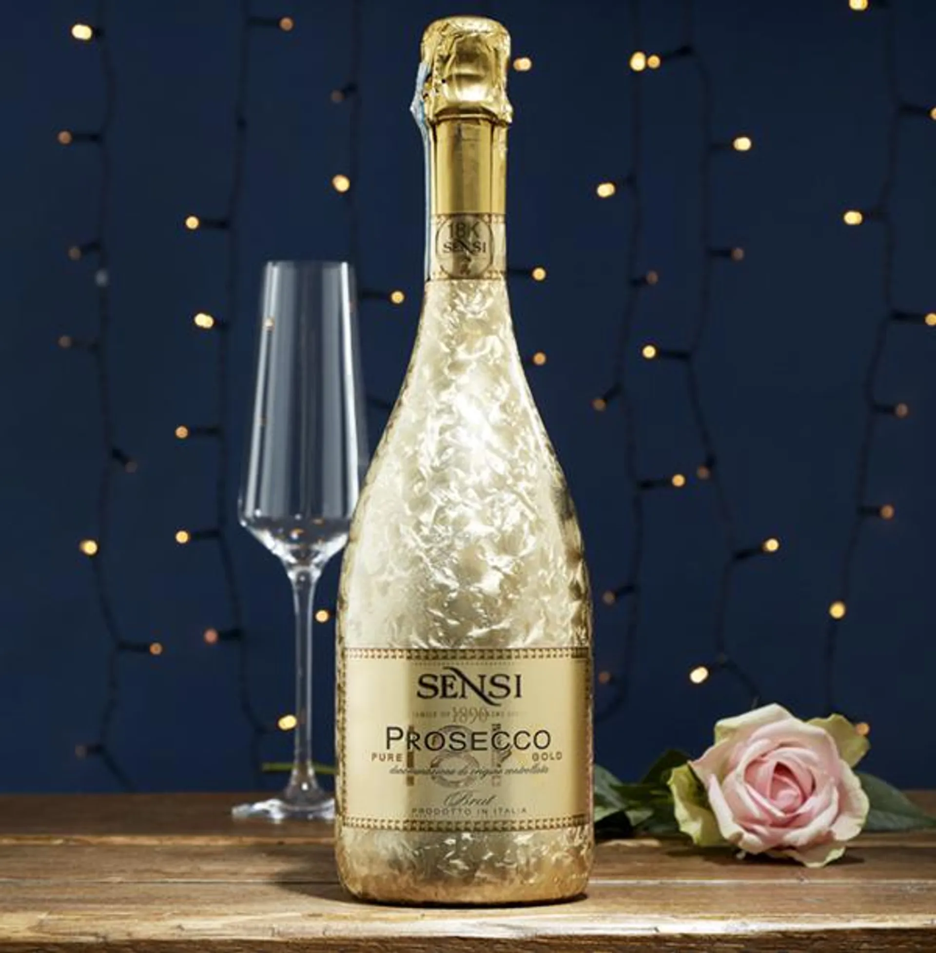 Sensi Prosecco 18k Gold Bottle
