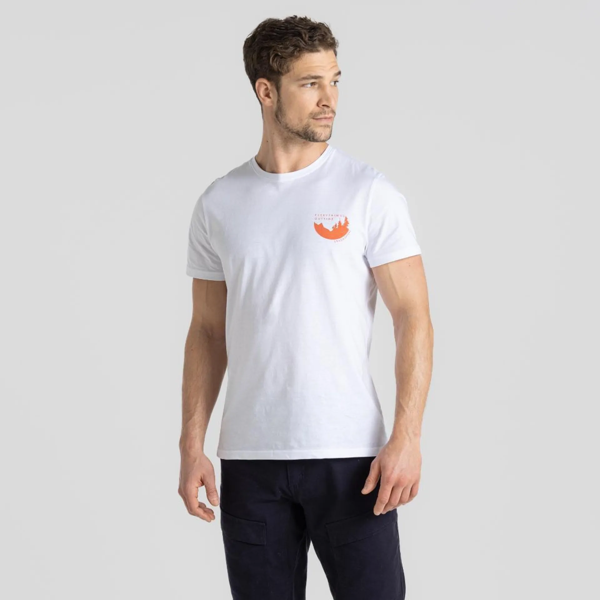 Craghoppers Men's Lucent Short Sleeved T-Shirt - Optic White Ink Blot