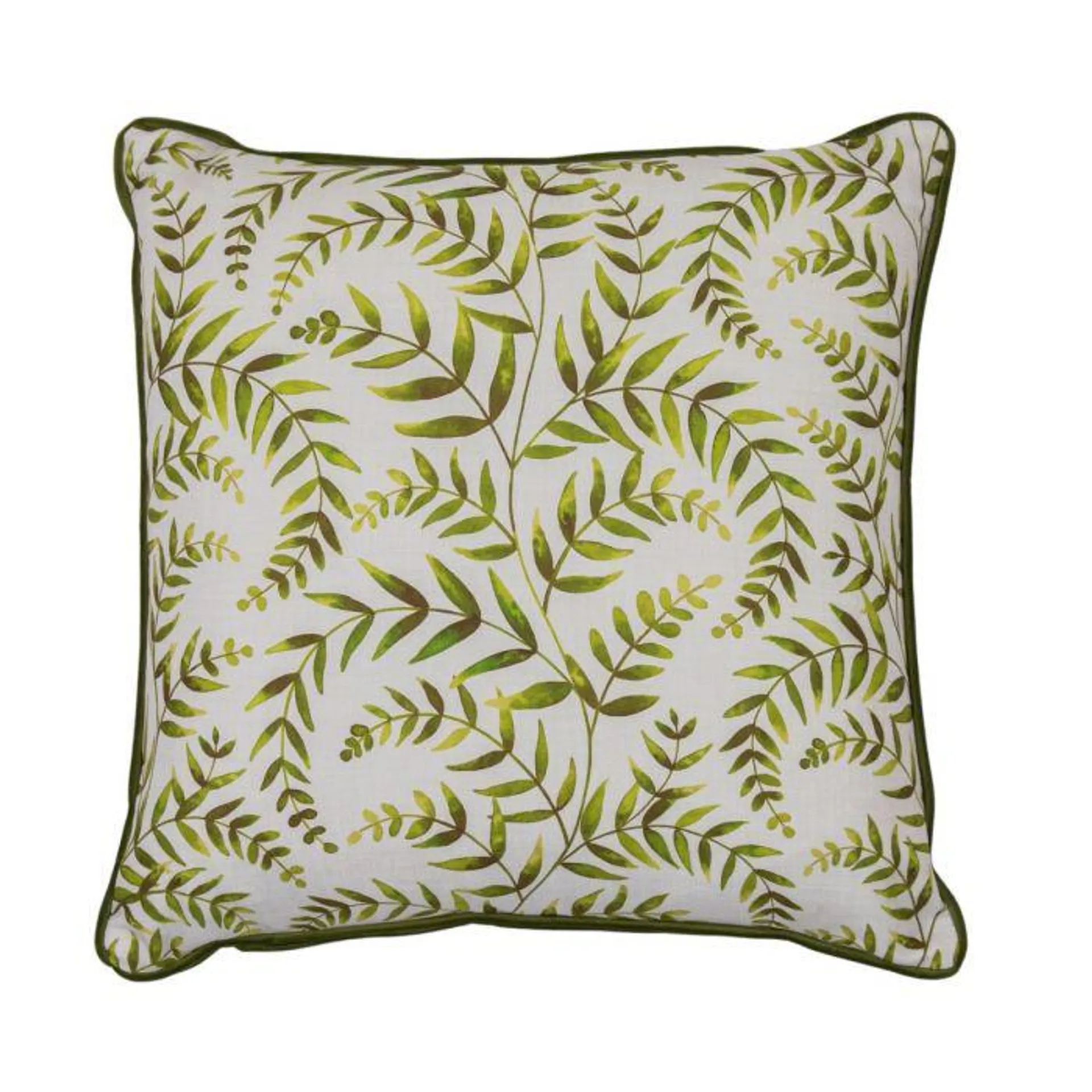 Swirl Print Olive Cushion