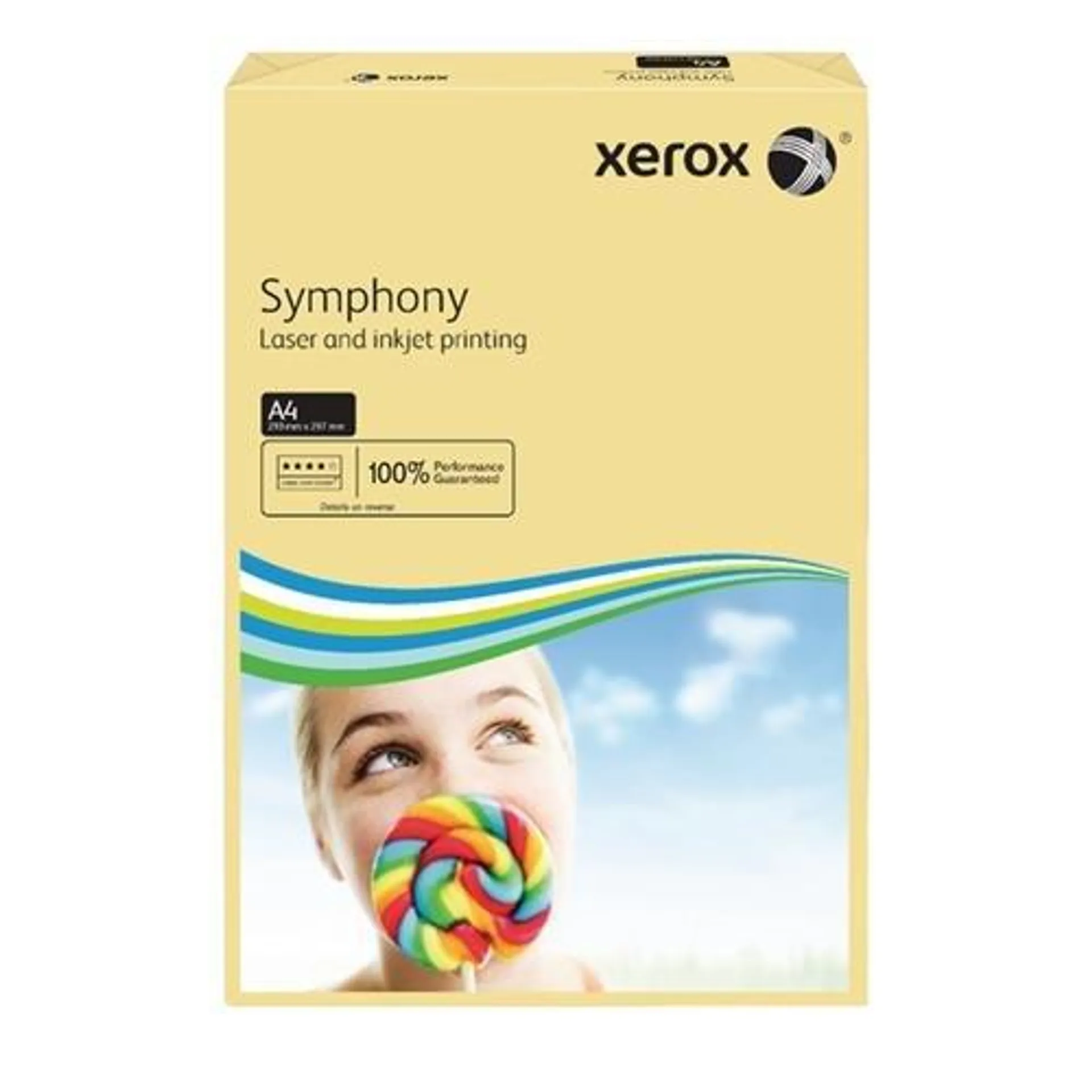 Xerox Symphony Pastel Tints Ivory Ream A4 Paper 80gsm 003R93964 (Pack of 500) 003R93964