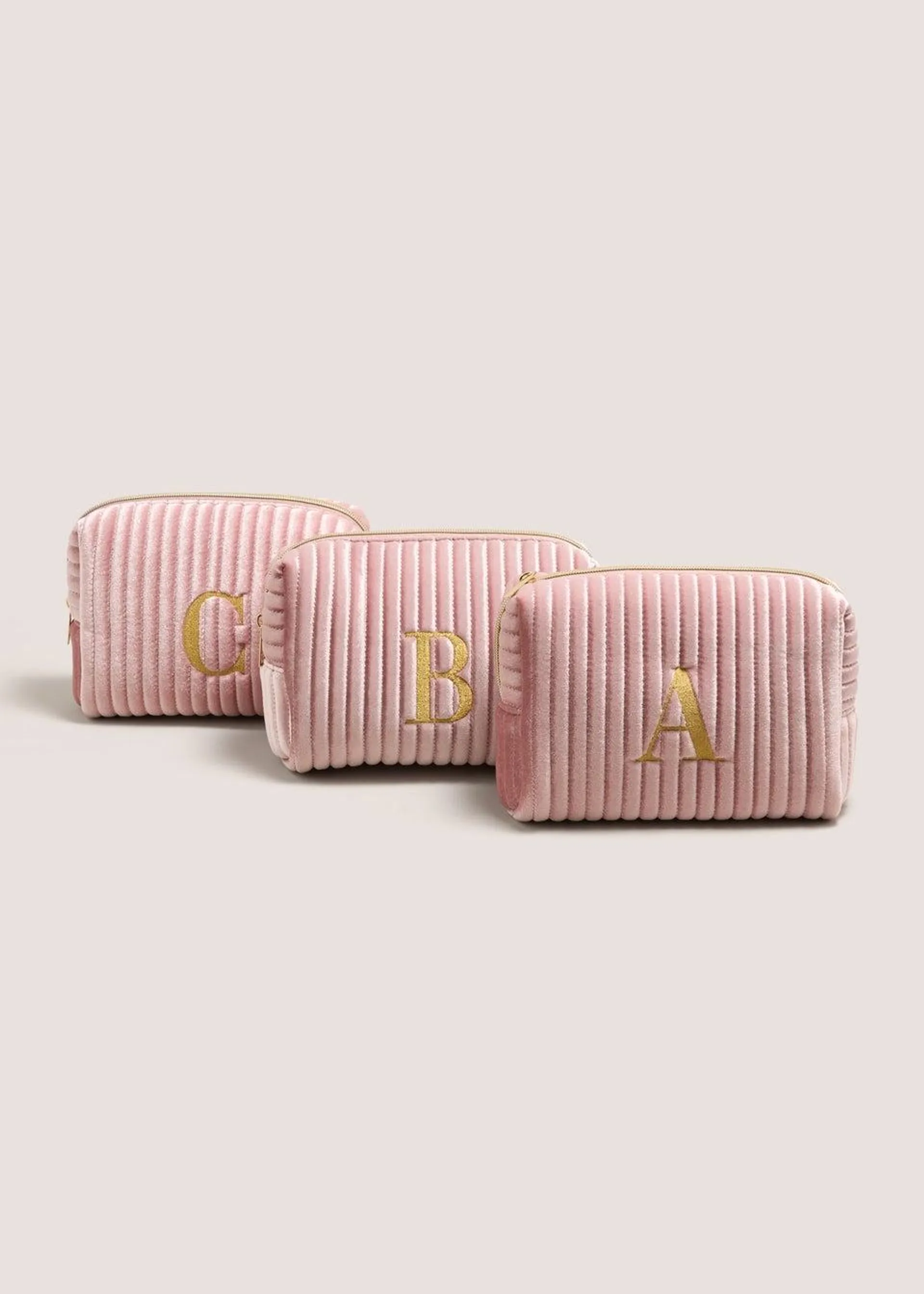 Pink Alphabet Make Up Bag