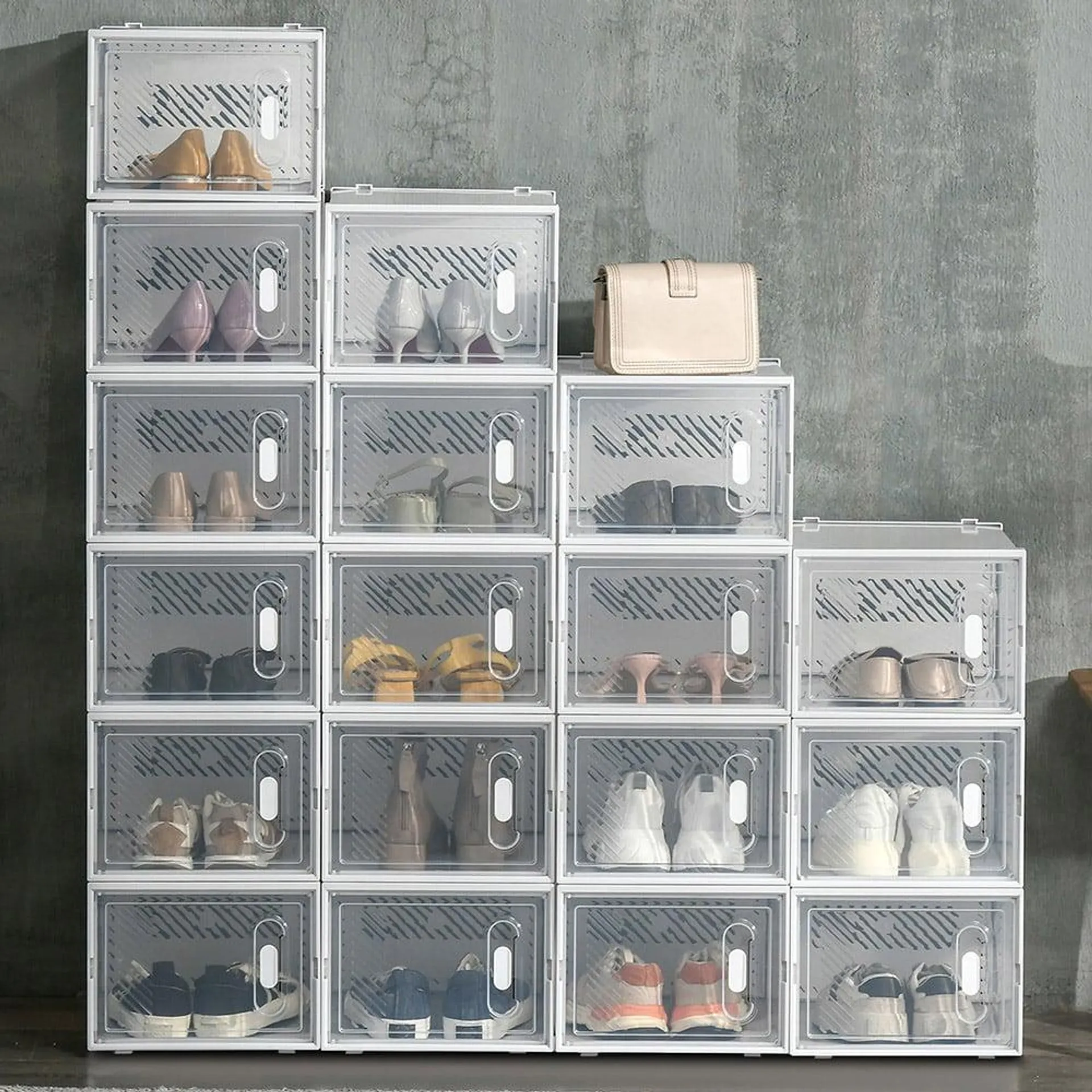 Portland Clear Shoe Storage Box 18 Pack