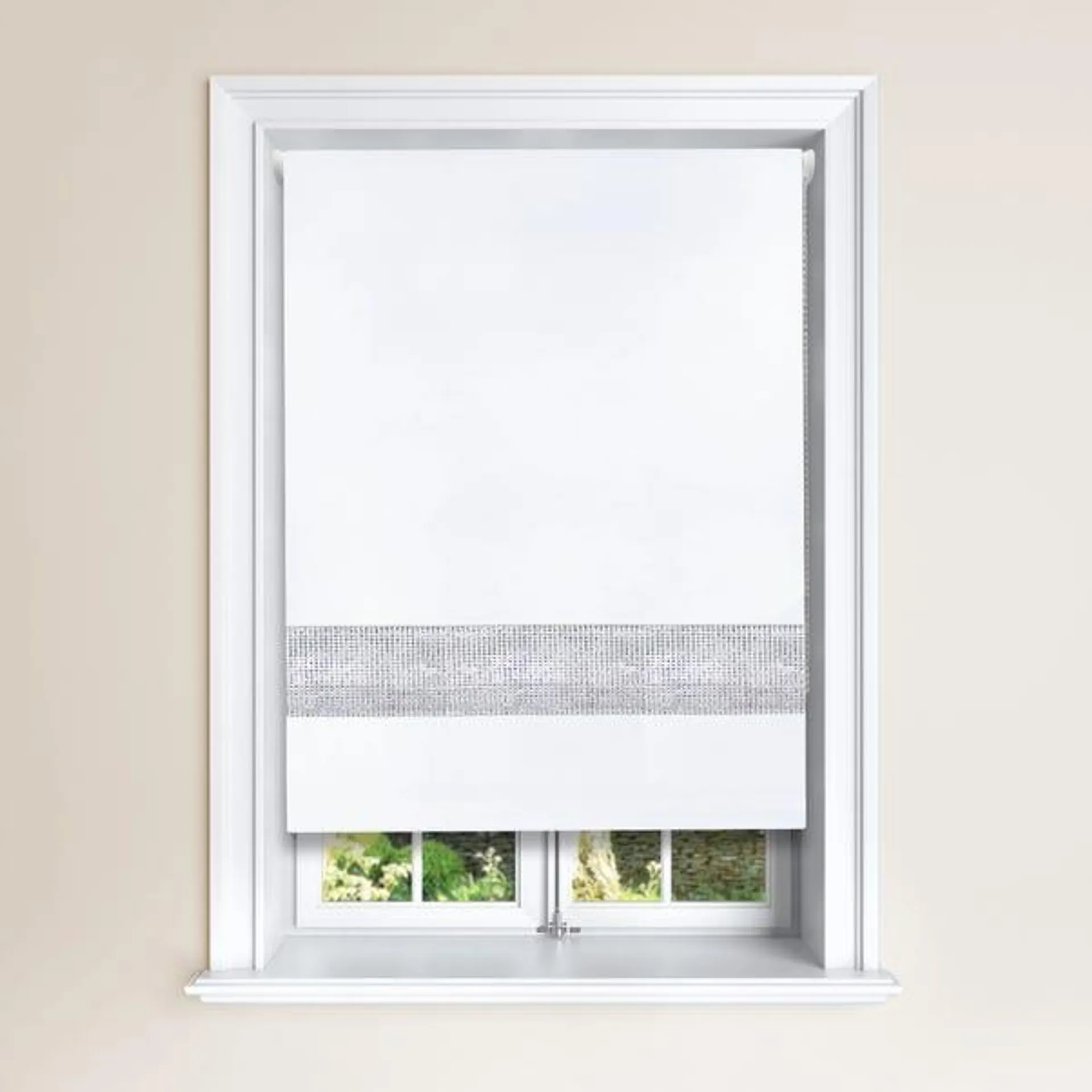 Diamante White Blackout Roller Blind