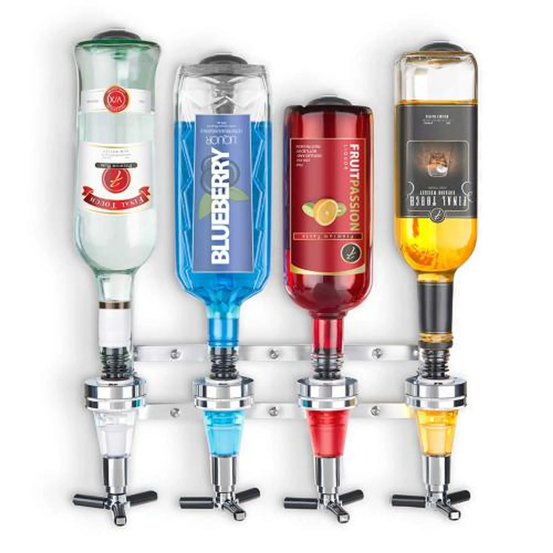 4-Bottle Wall Mounted Drinks Dispenser by Final Touch