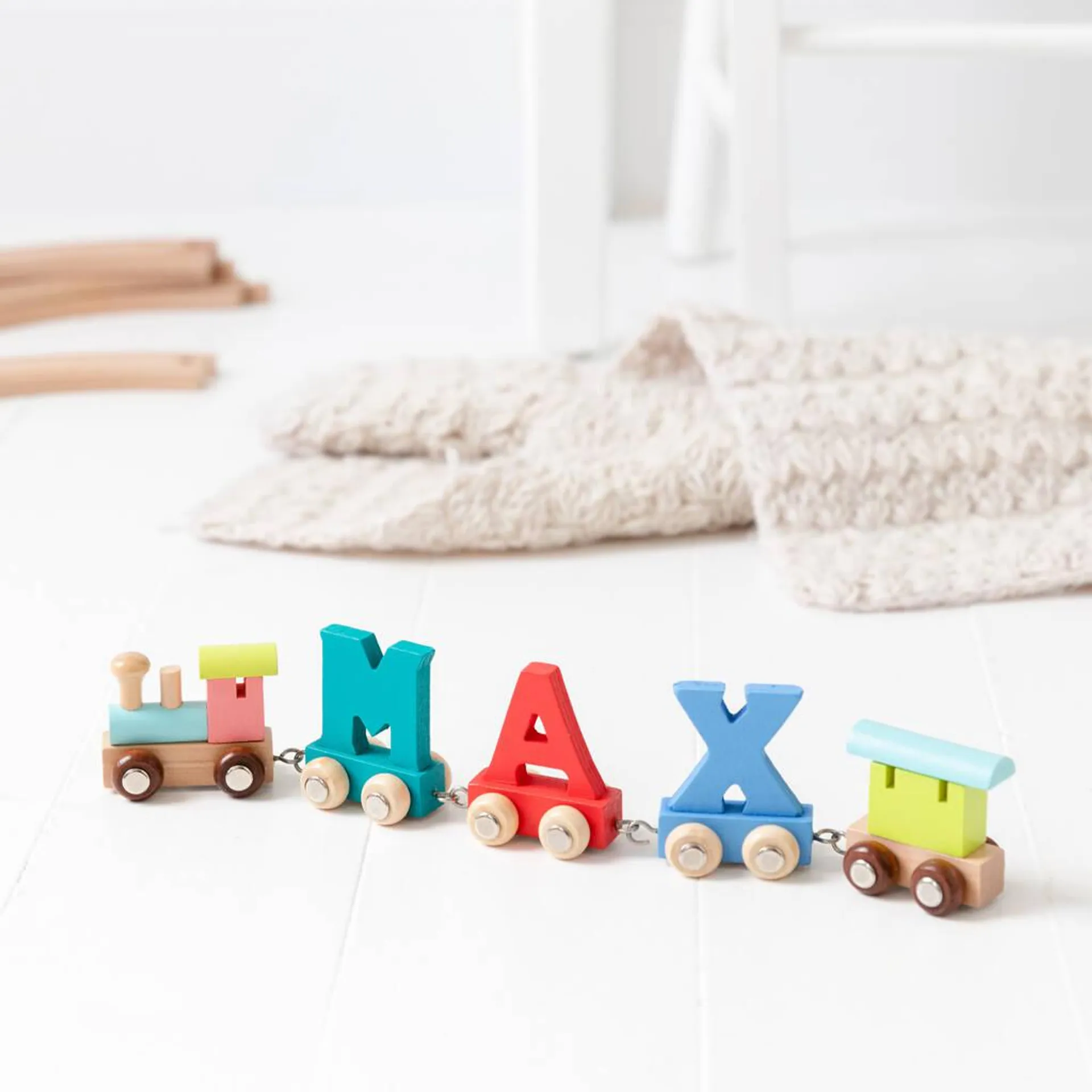 Personalised Birthday Wooden Name Train Set