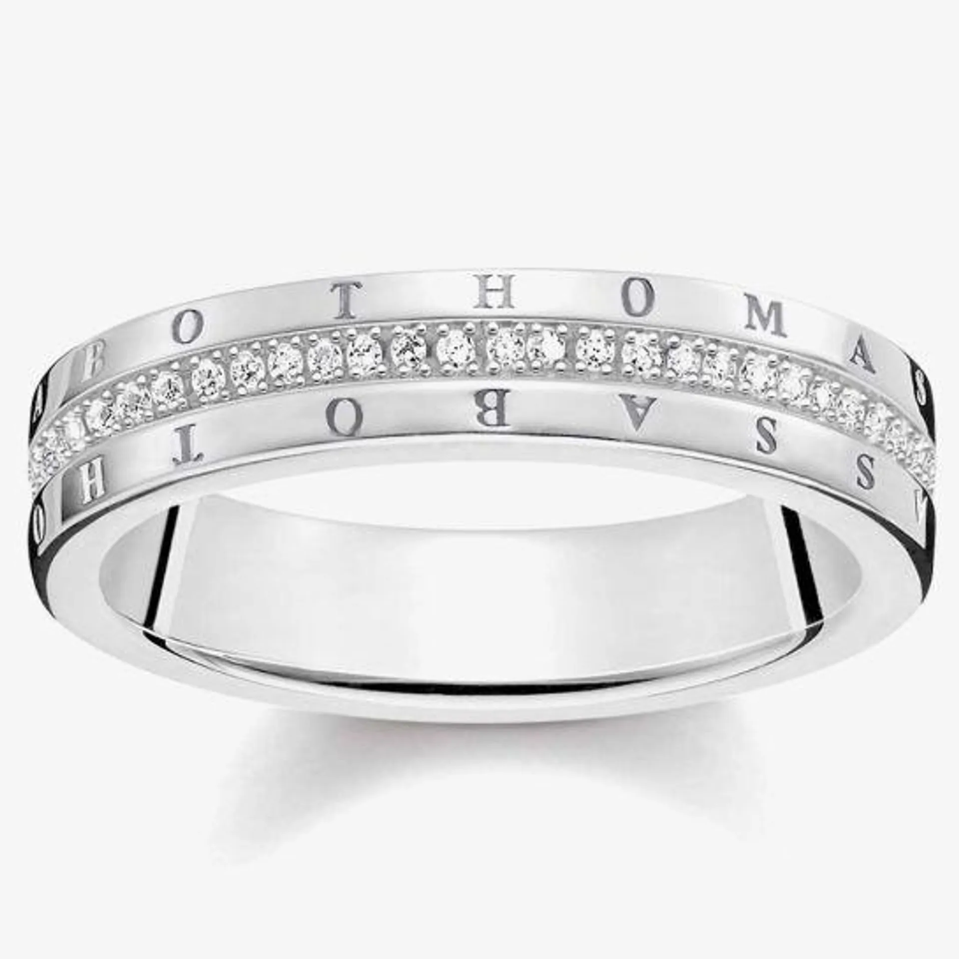 THOMAS SABO Ladies Silver Diamond Classic White Ring D_TR0026-725-14