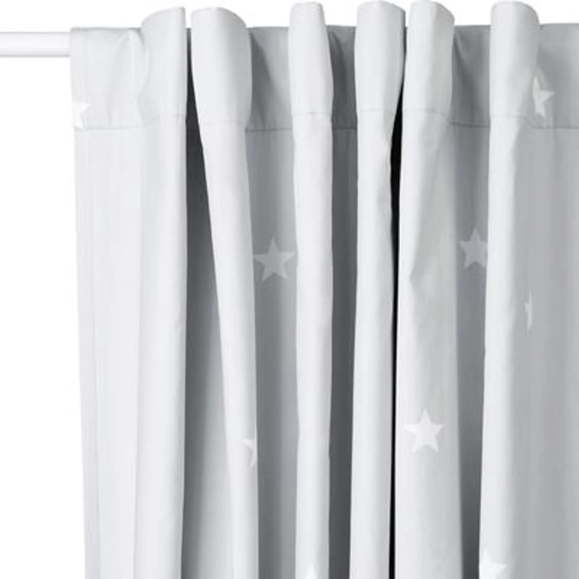 Children's Blackout Curtains - Grey Stardust, W135 x L183 cm