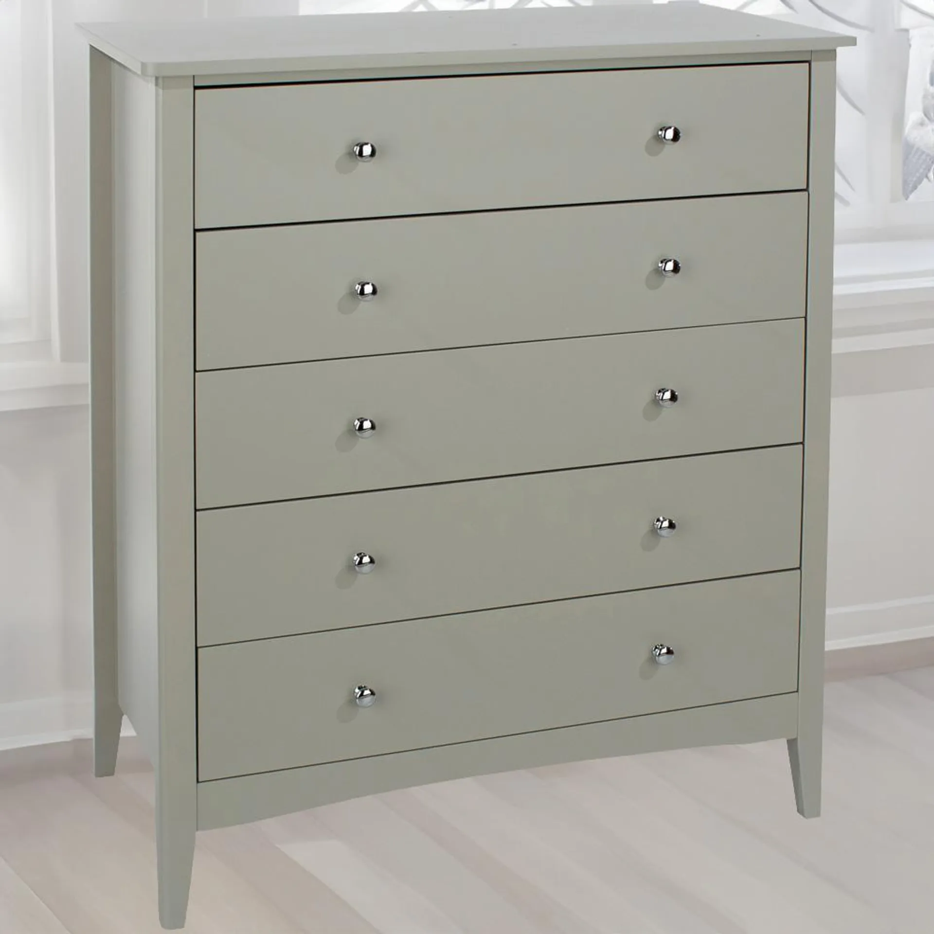 Core Products Como 5 Drawer Grey Chest of Drawers