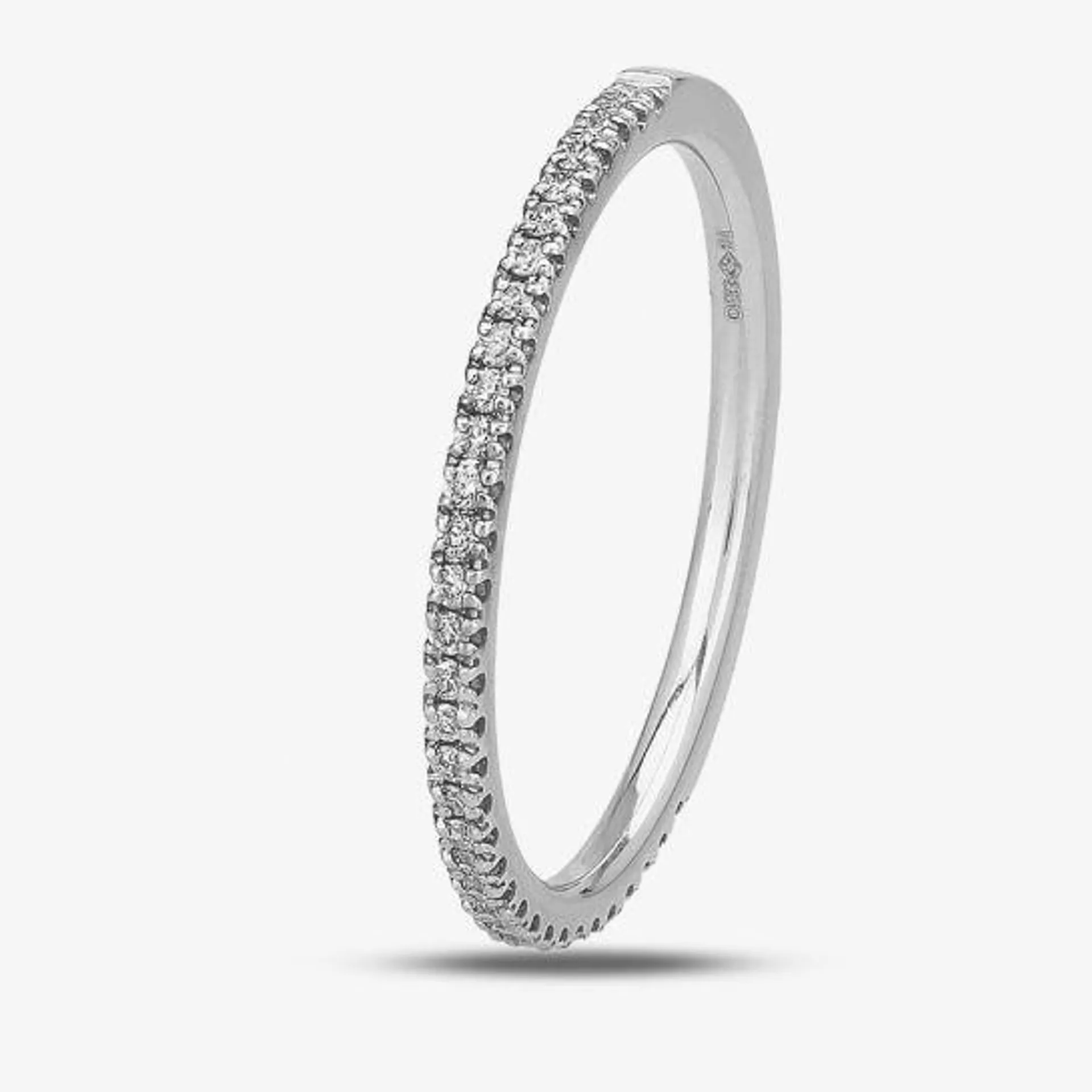 Platinum 1.35mm Vintage Diamond Half Eternity Ring WVGH1/1.35R100 PLAT