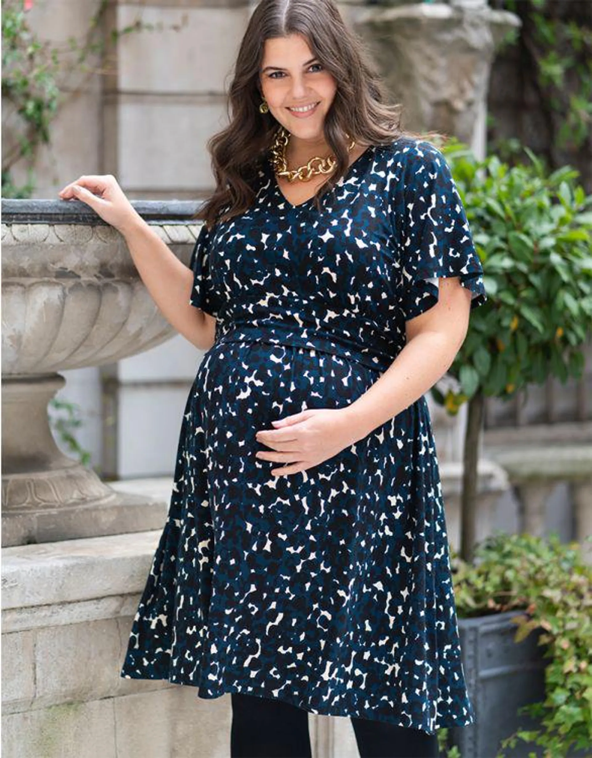 Curve Black Jersey Maternity & Nursing Dress