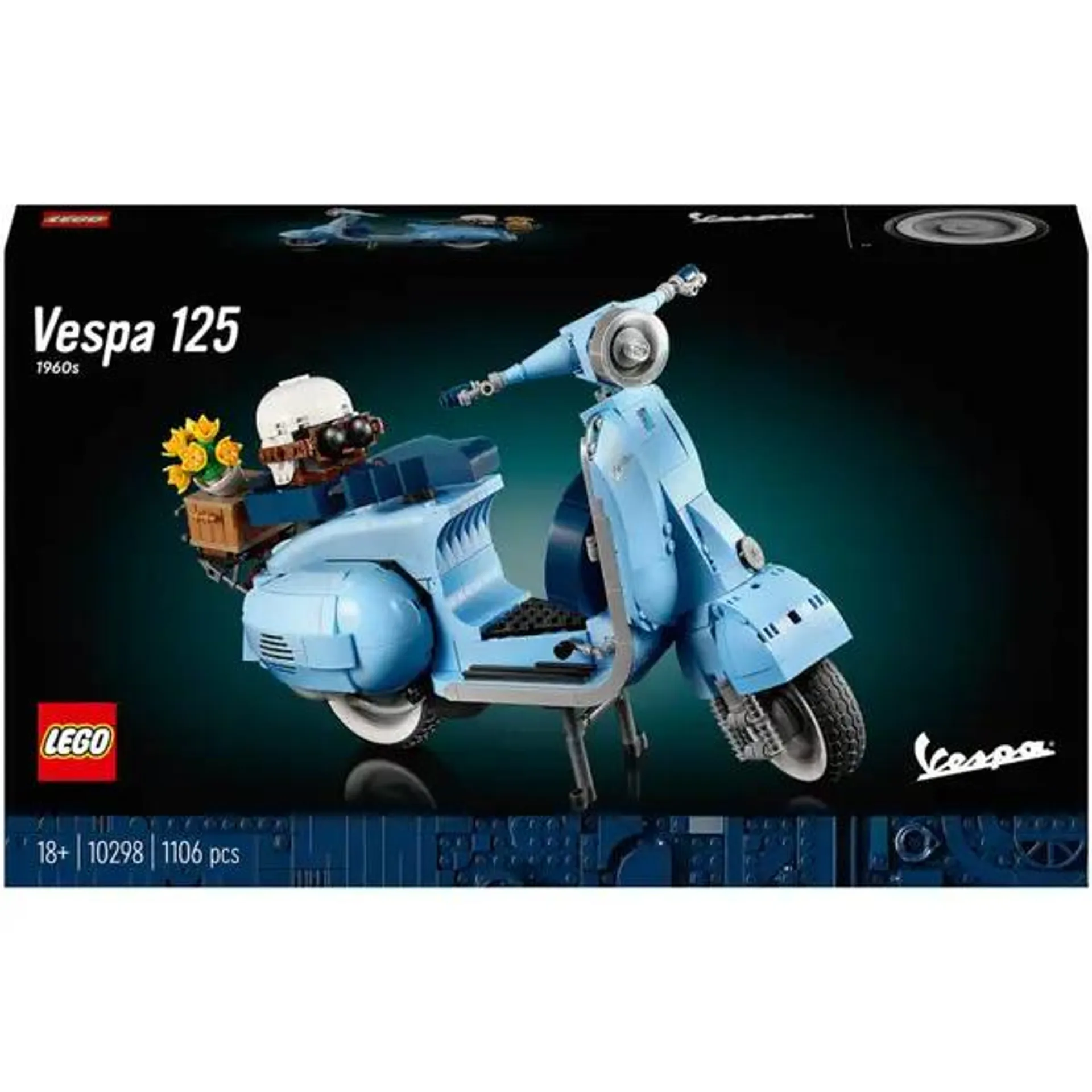 LEGO Creator Expert Vespa 125 Scooter Model Building Set for Adults (10298)