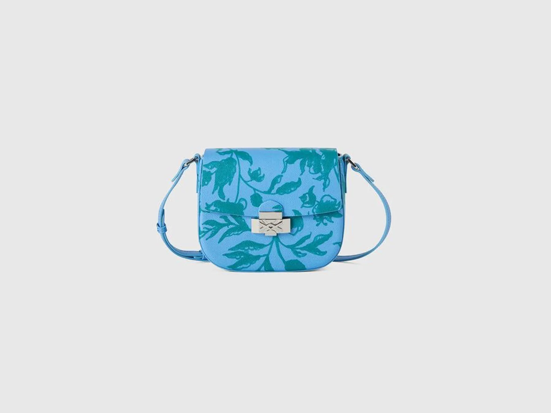 Light blue bag with floral print