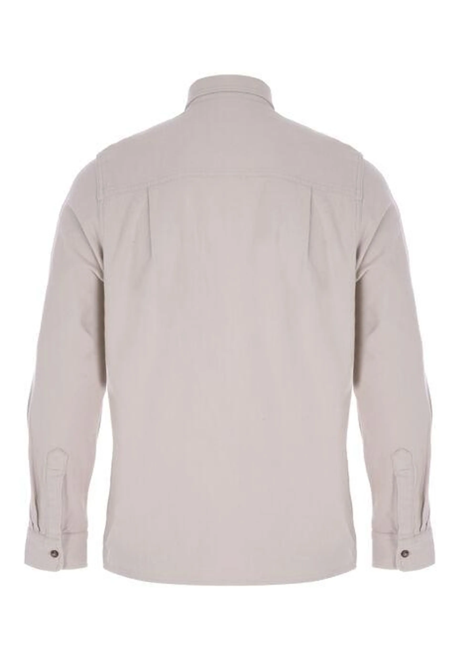 Mens Stone Textured Cotton Long Sleeve Shirt