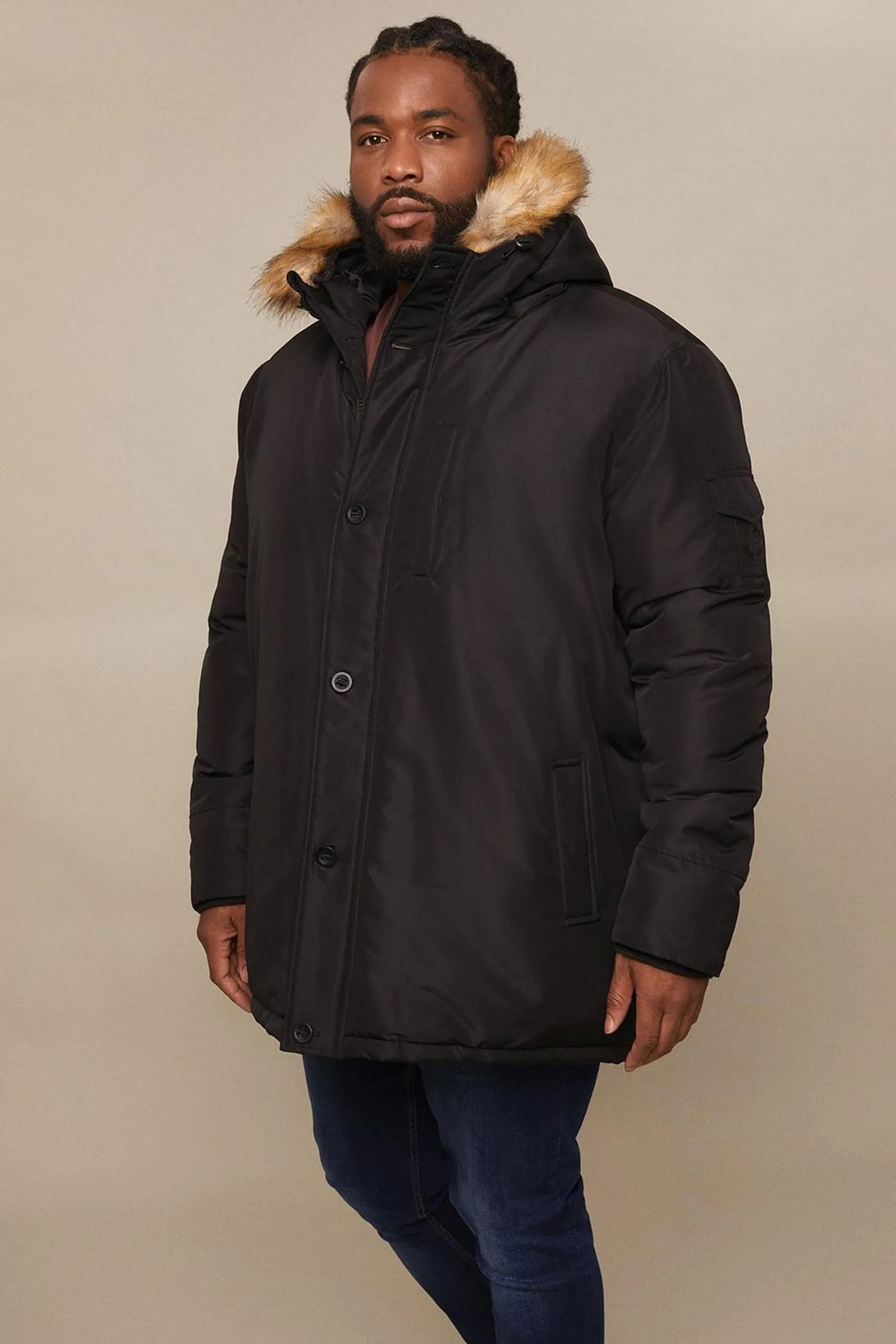 Plus And Tall Smart Hooded Heavyweight Parka Jacket