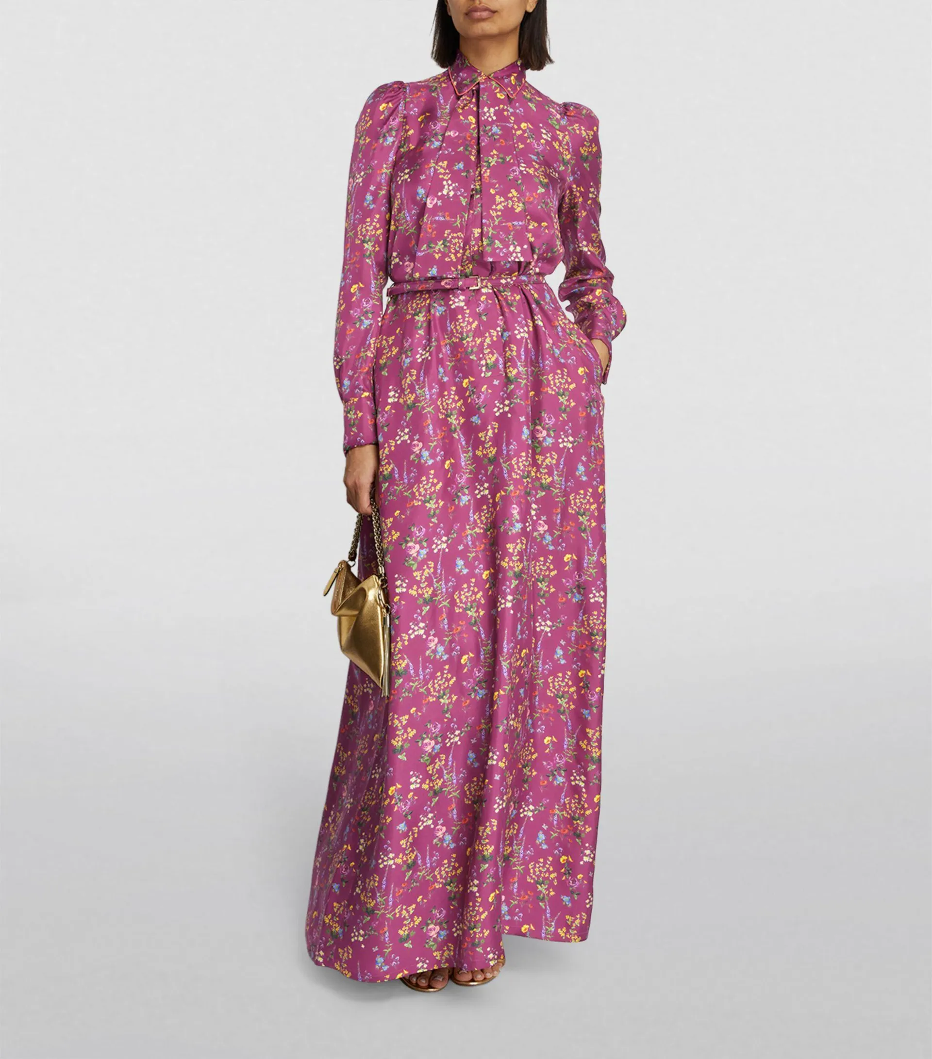 Silk Floral Maxi Dress