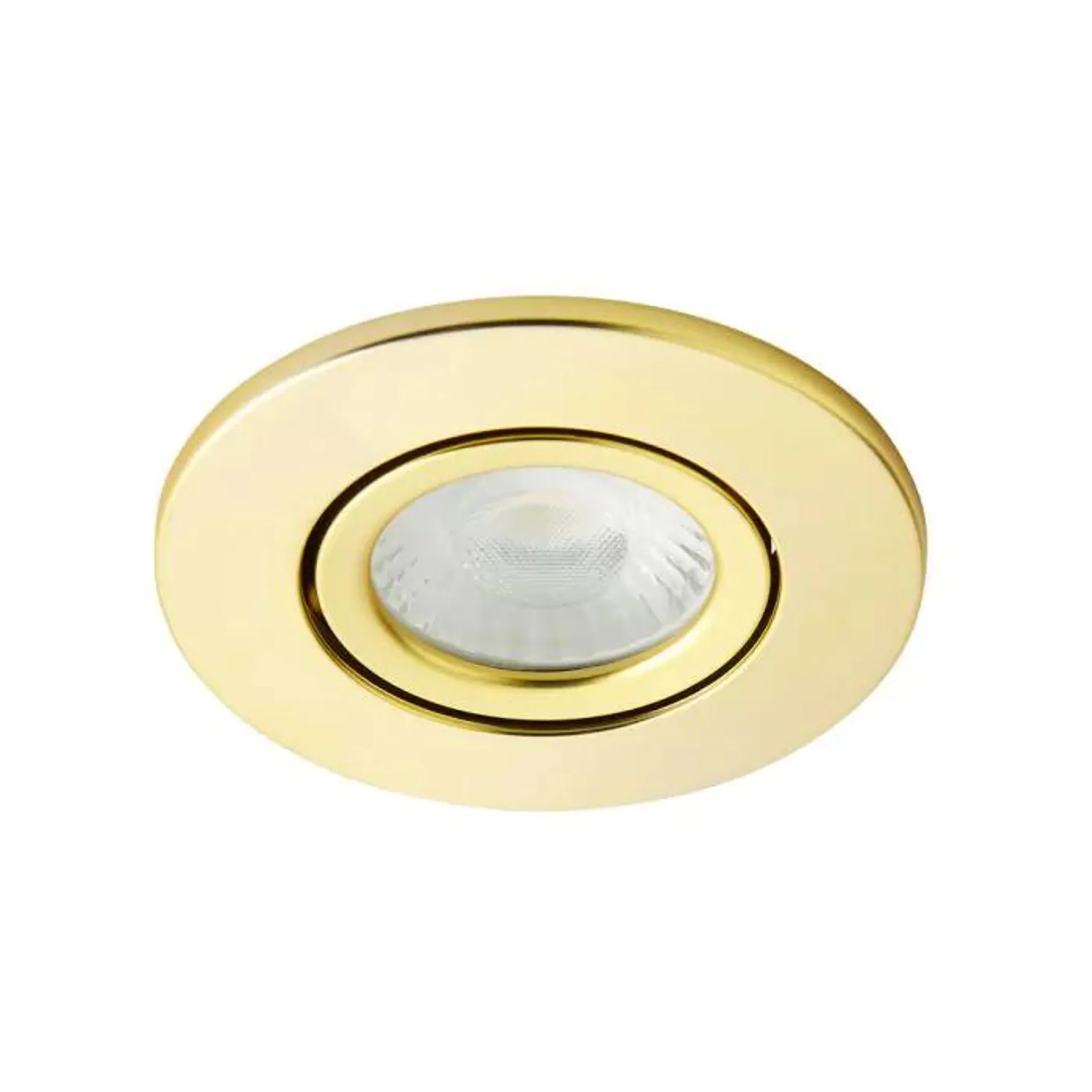 Cal Fire Rated LED IP65 Downlight, Satin Brass
