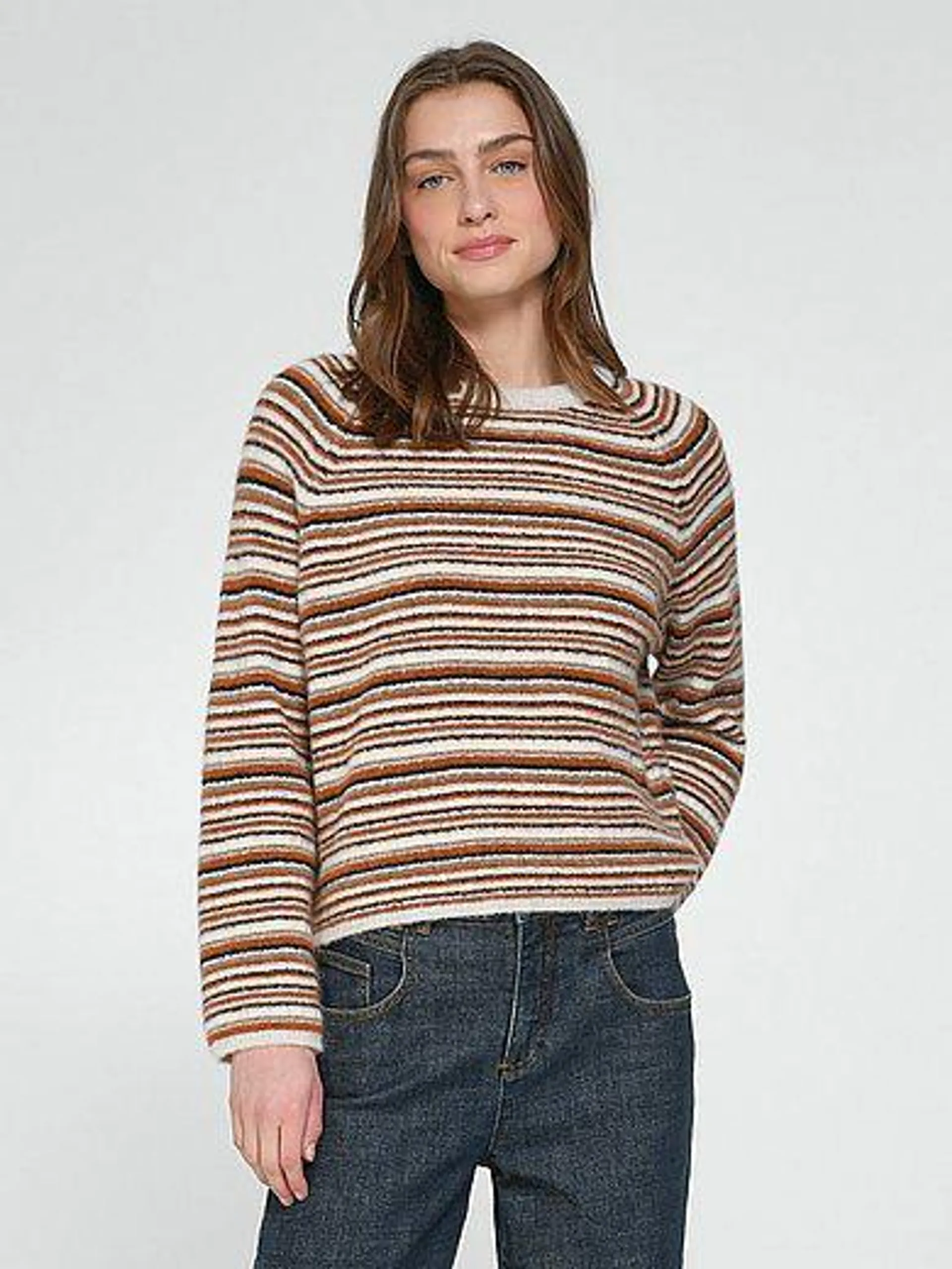 Round neck jumper in alpaca mix