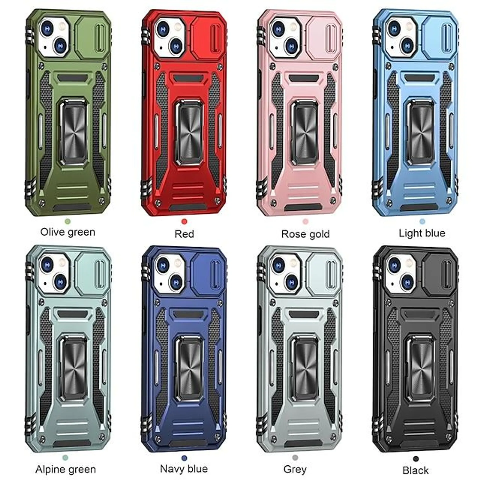 Phone Case For iPhone 15 Pro Max Plus iPhone 15 Pro Max Plus 14 13 12 11 X XR XS 8 7 Back Cover Ring Holder Kickstand Military Grade Protection Geometric Pattern Armor TPU PC