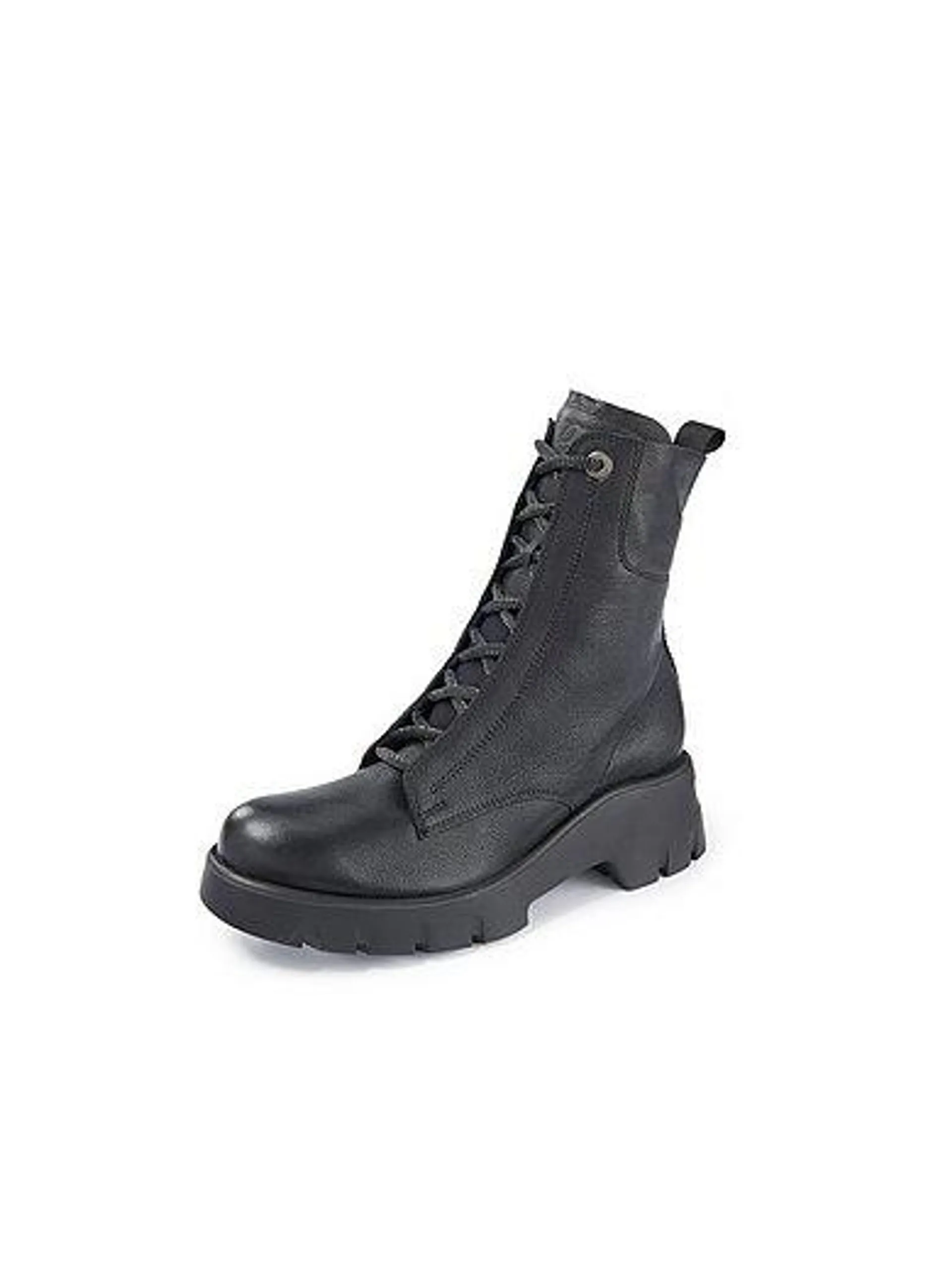 Lace-up ankle boots in cowhide nappa