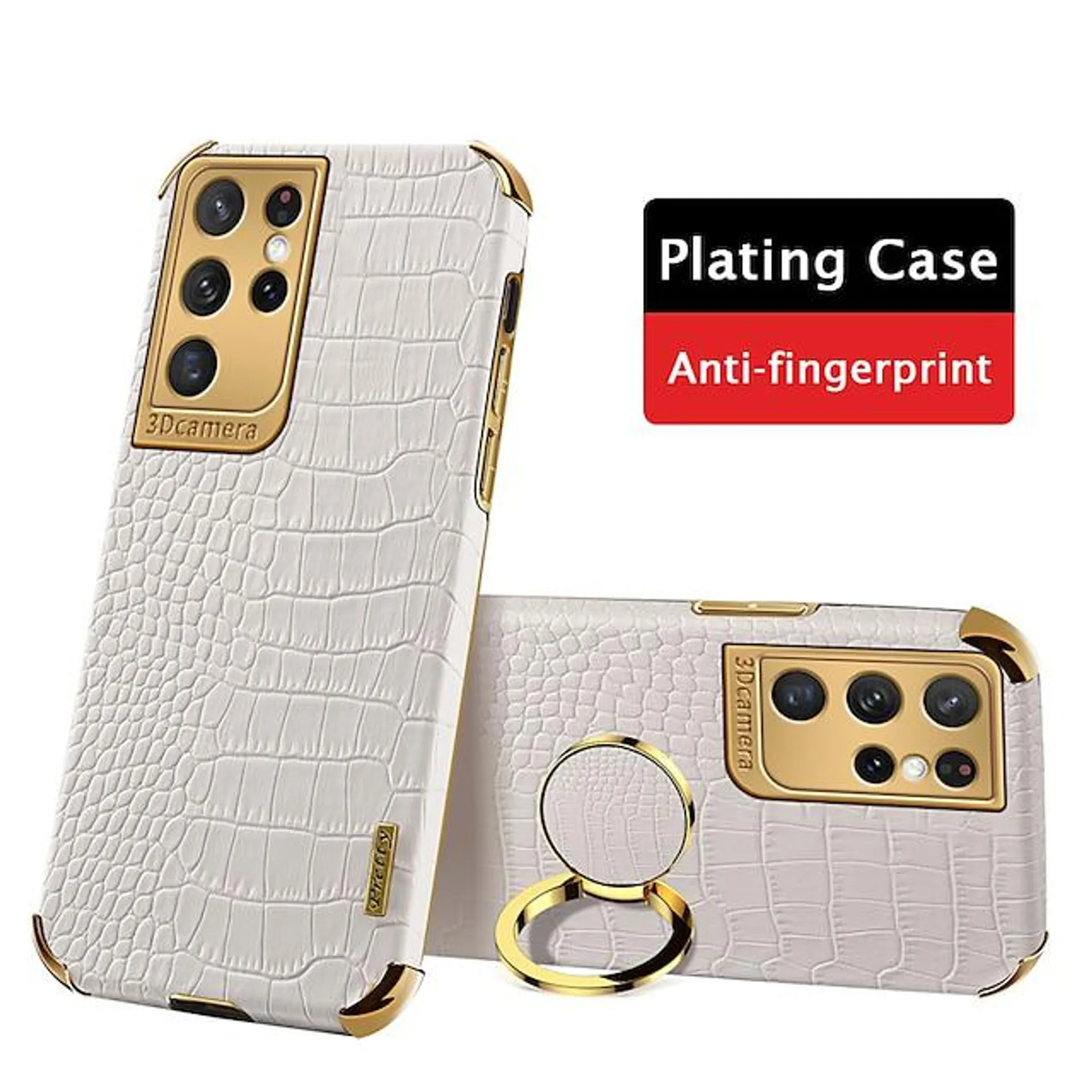 Phone Case For Samsung Galaxy Back Cover S23 S21 S20 Ultra Plus FE A71 A51 A31 A12 A32 Note 20 10 Ultra Plus Portable Ring Holder Magnetic Solid Colored PU Leather