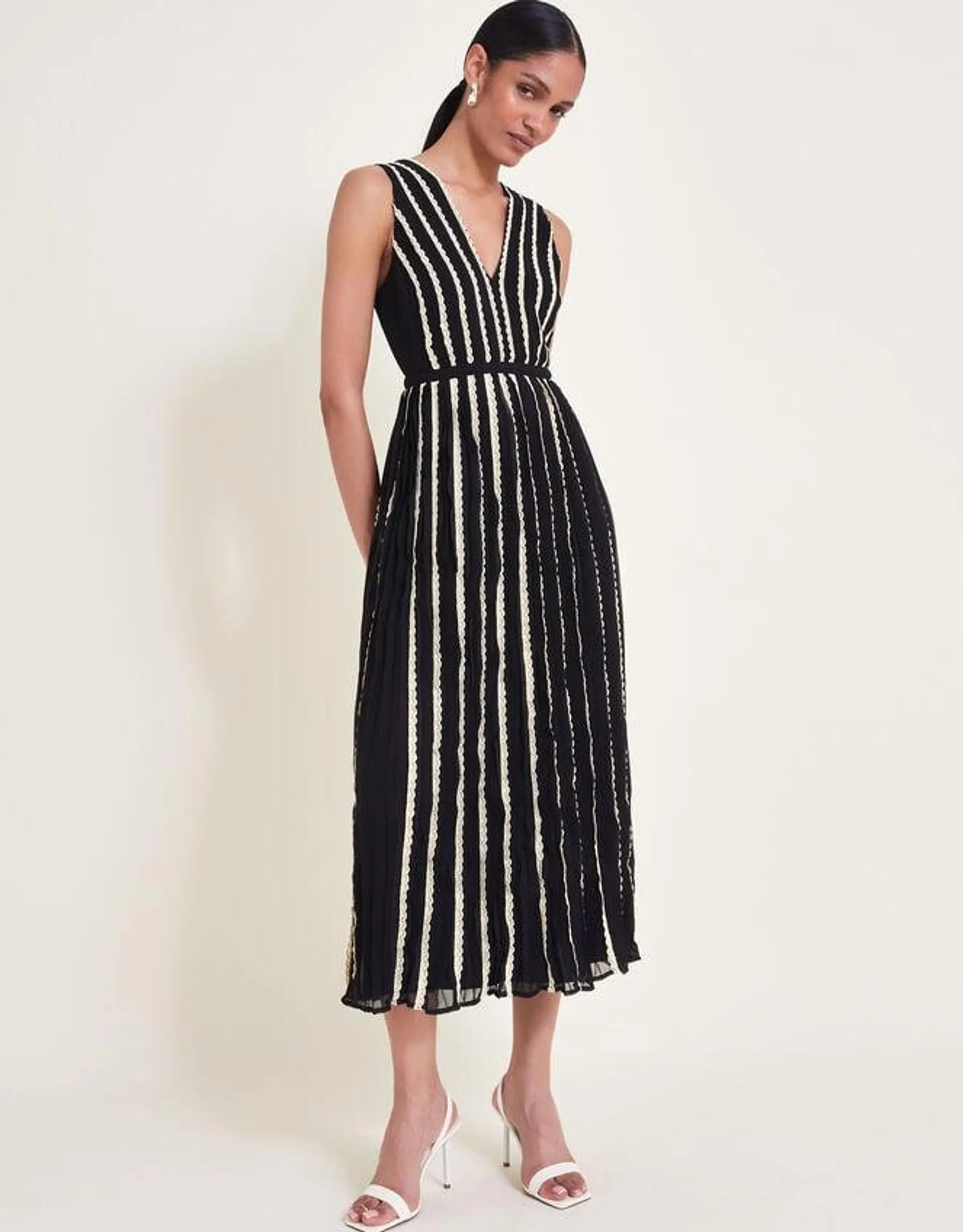 Harper Monochrome Dress Black