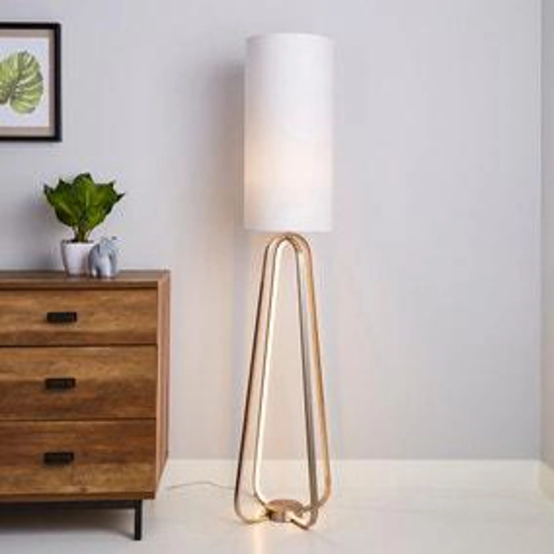 Robyn Dual Lit Integrated LED Floor Lamp White