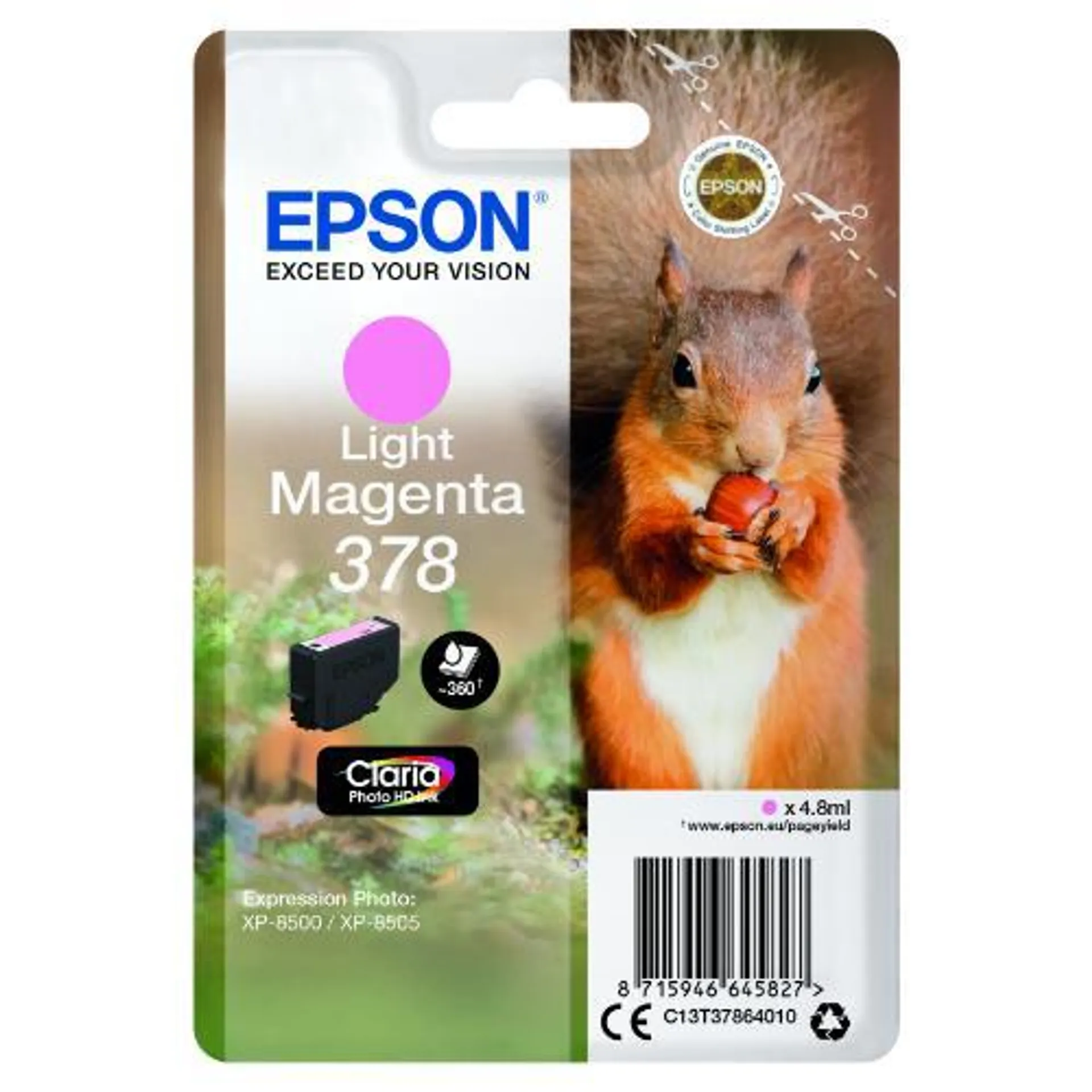 Epson Light Magenta 378 Claria Photo HD Ink