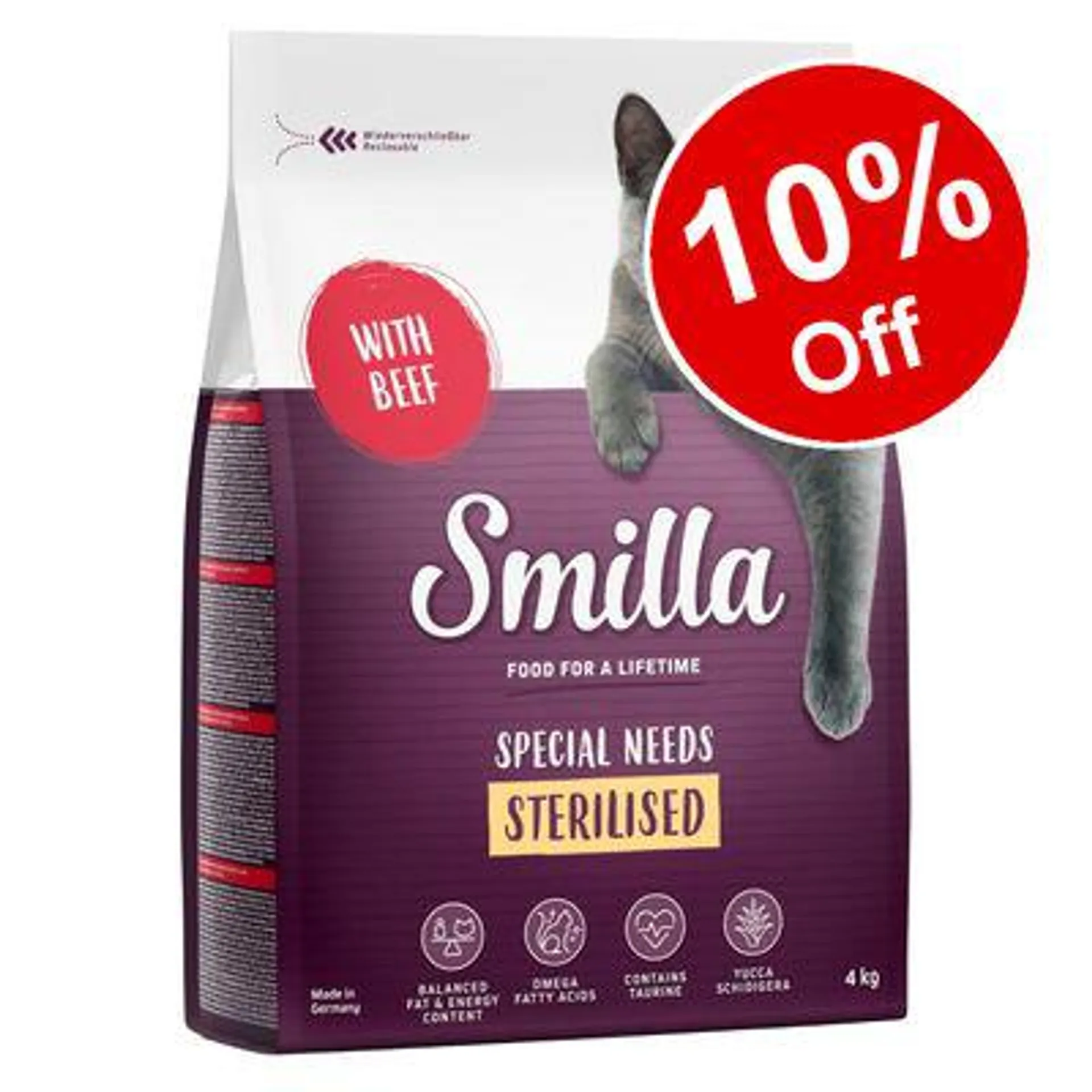Smilla Adult Light and Sterlised Dry & Wet Cat Food - 10% Off!*