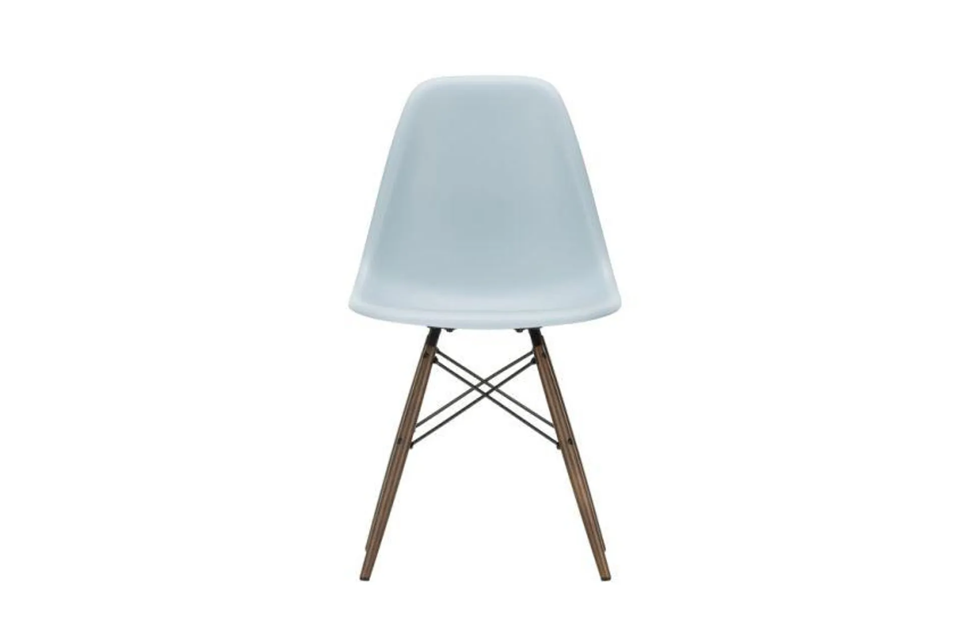 Eames DSW Chair New Height Ice Grey Dark Maple