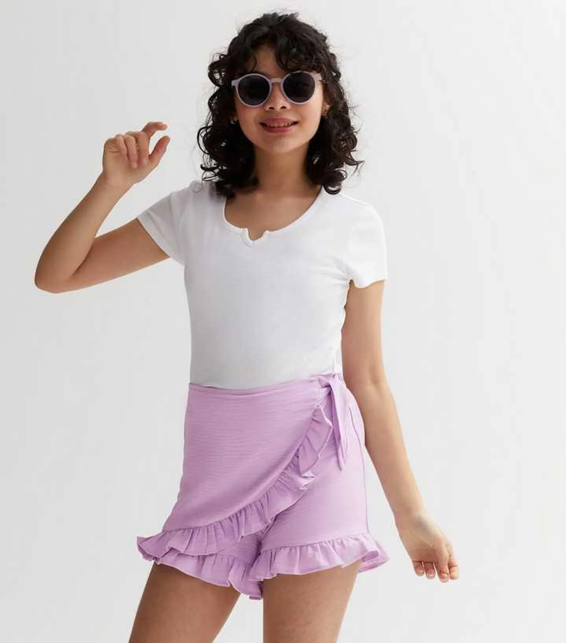 KIDS ONLY Lilac Frill Wrap Skort