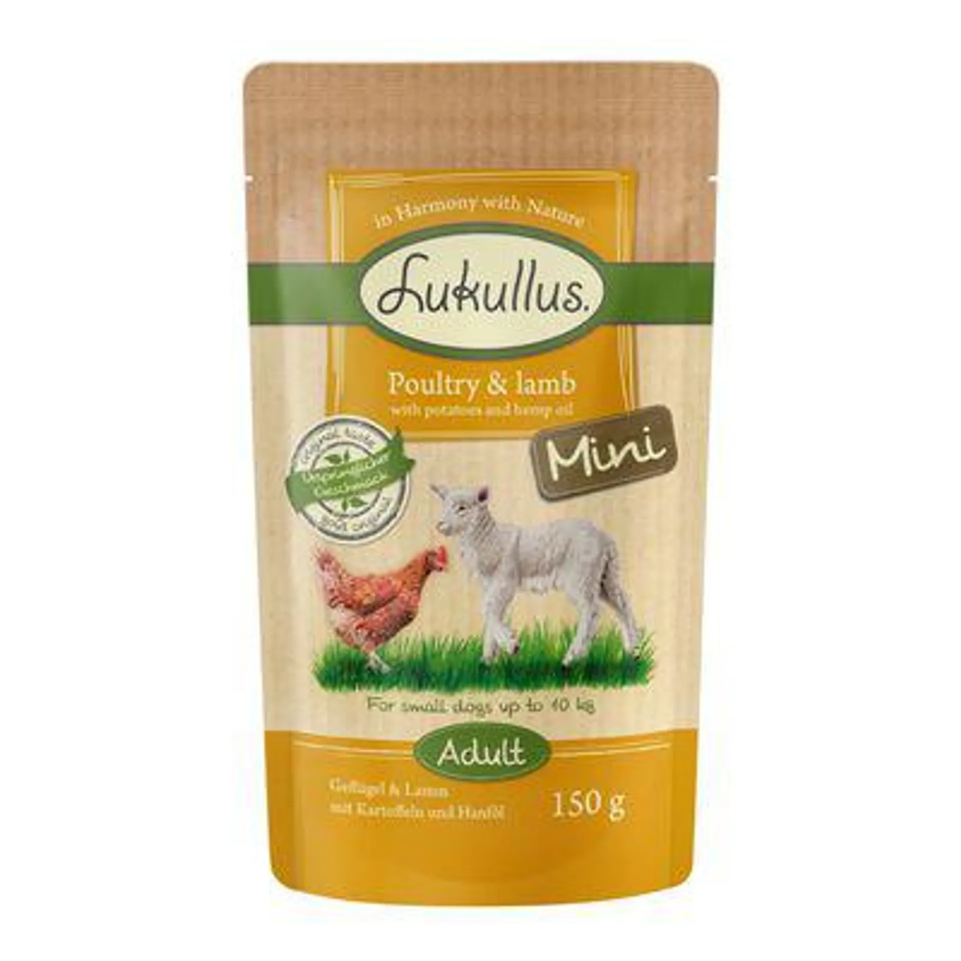 12 x 150g Lukullus Natural Adult Grain-free Wet Dog Food - 10 + 2 Free!*