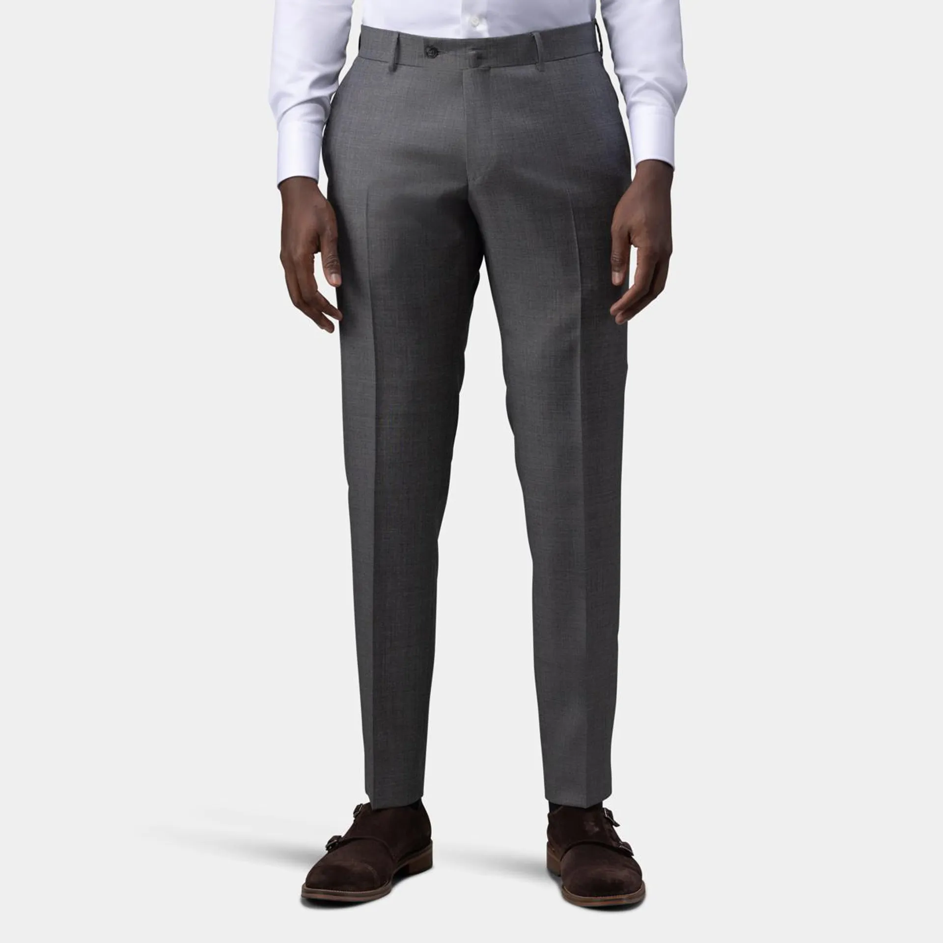 Steel gray suit pants