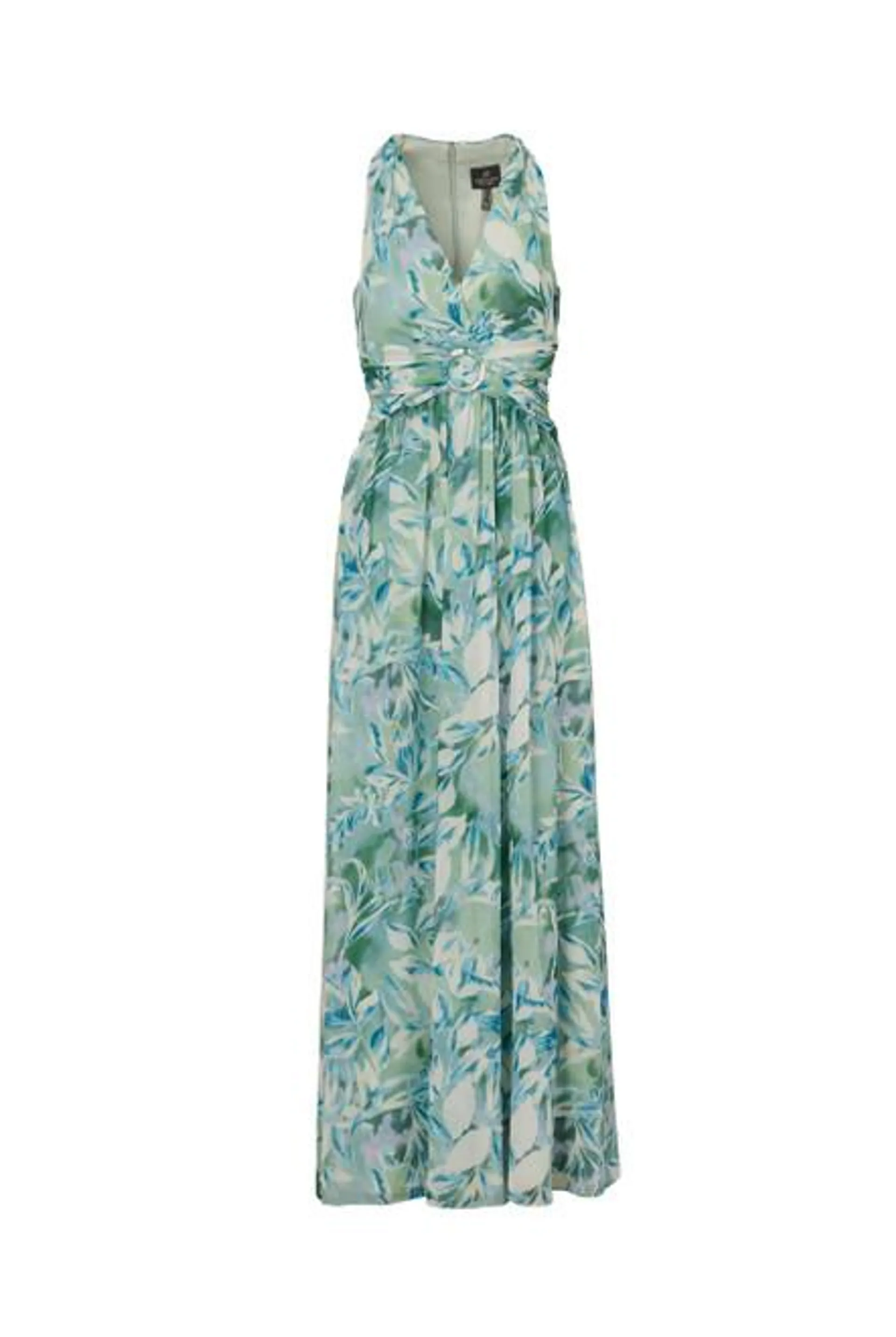 Chiffon leaf long dress