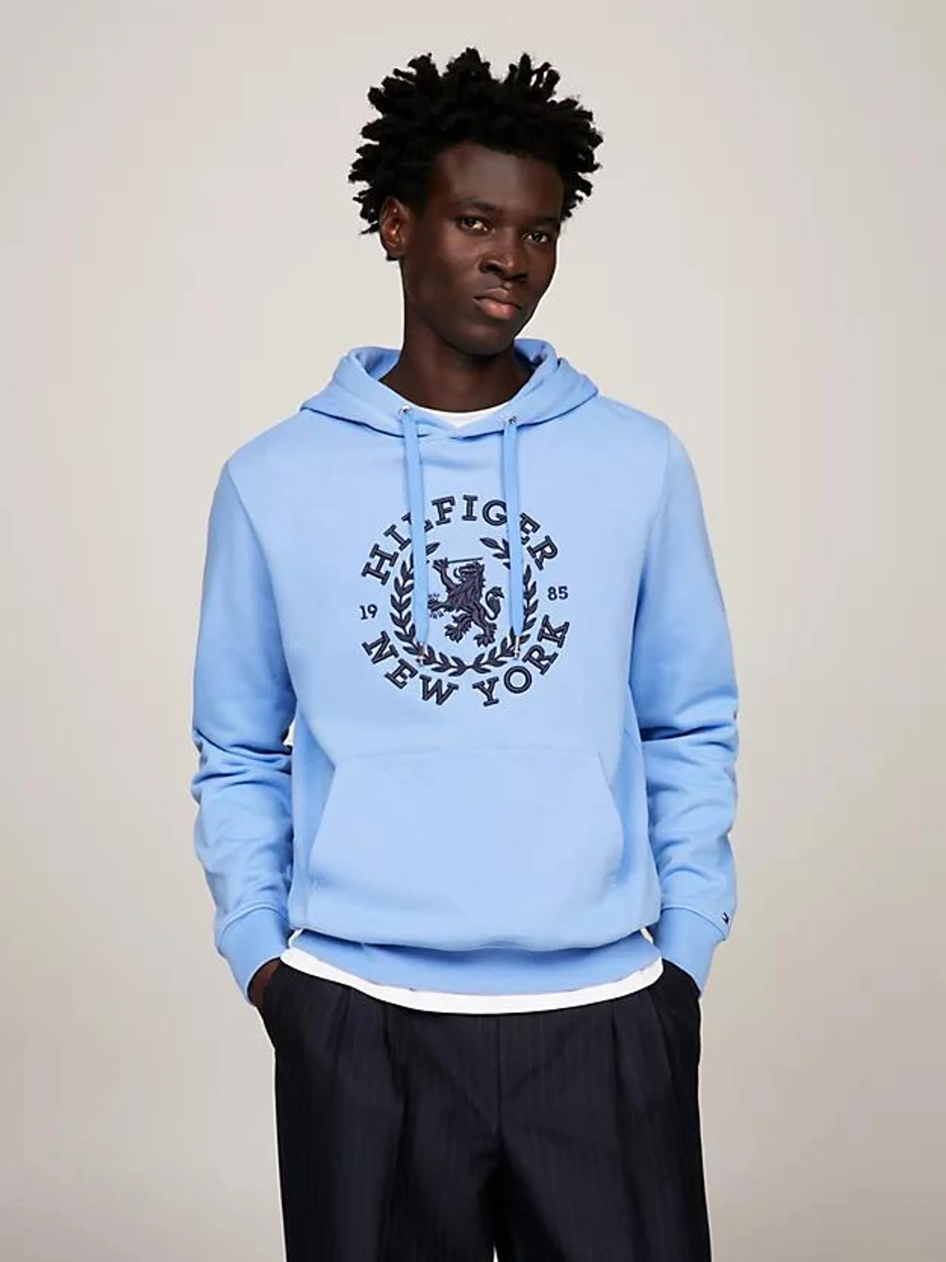 Oversized Crest Logo Terry Hoody