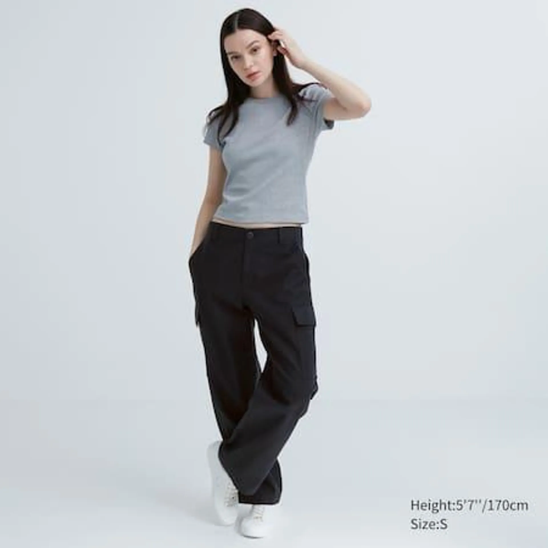 Wide Straight Leg Cargo Trousers