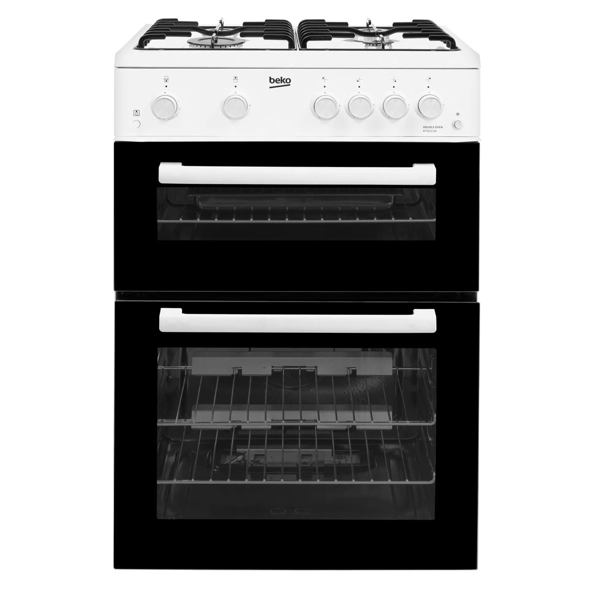 Beko 60cm Double Cavity Gas Cooker - White