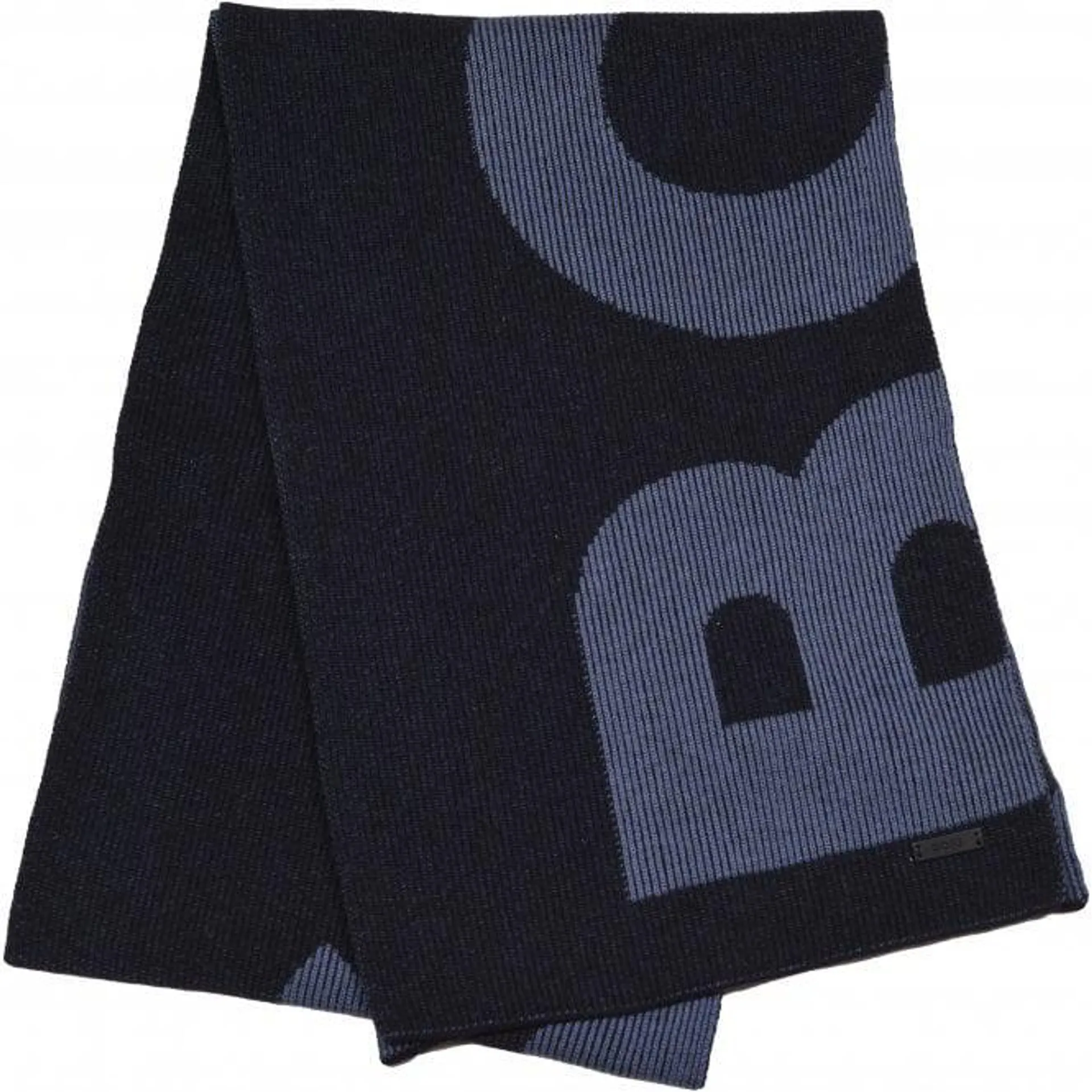 Lamico Cotton Wool Scarf, Navy/blue